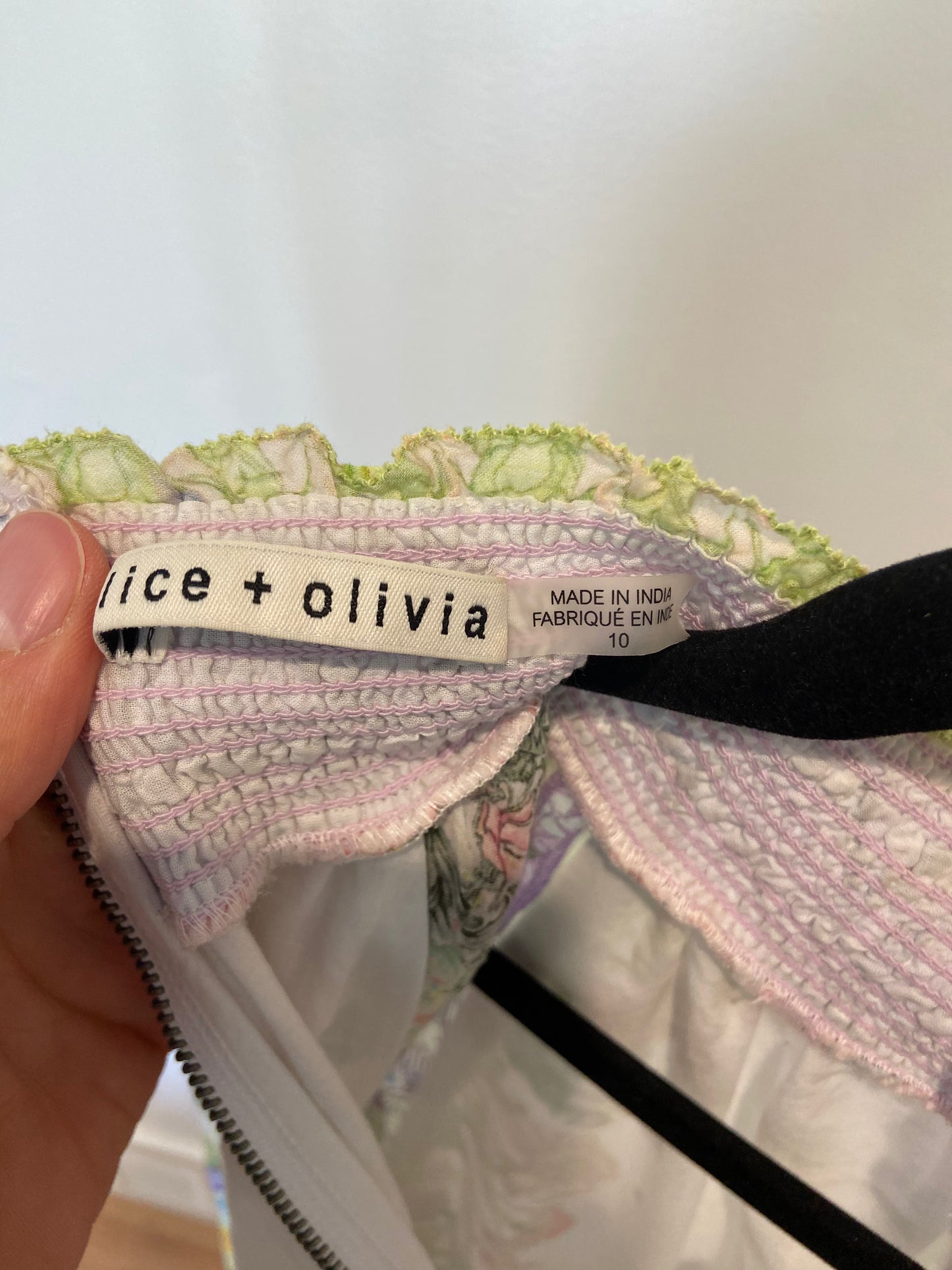 Alice and Olivia Lavinia Blouson Sleeve Mini Dress size 10