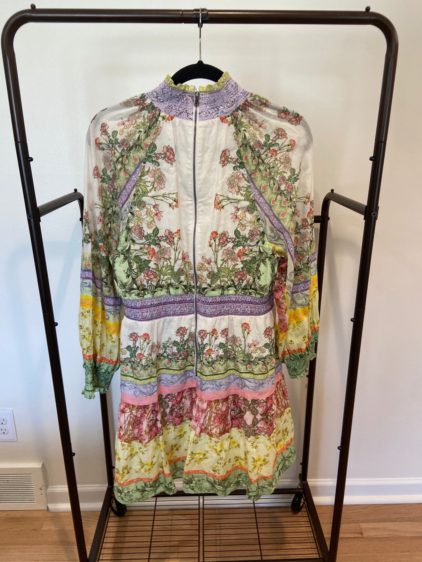 Alice and Olivia Lavinia Blouson Sleeve Mini Dress size 10