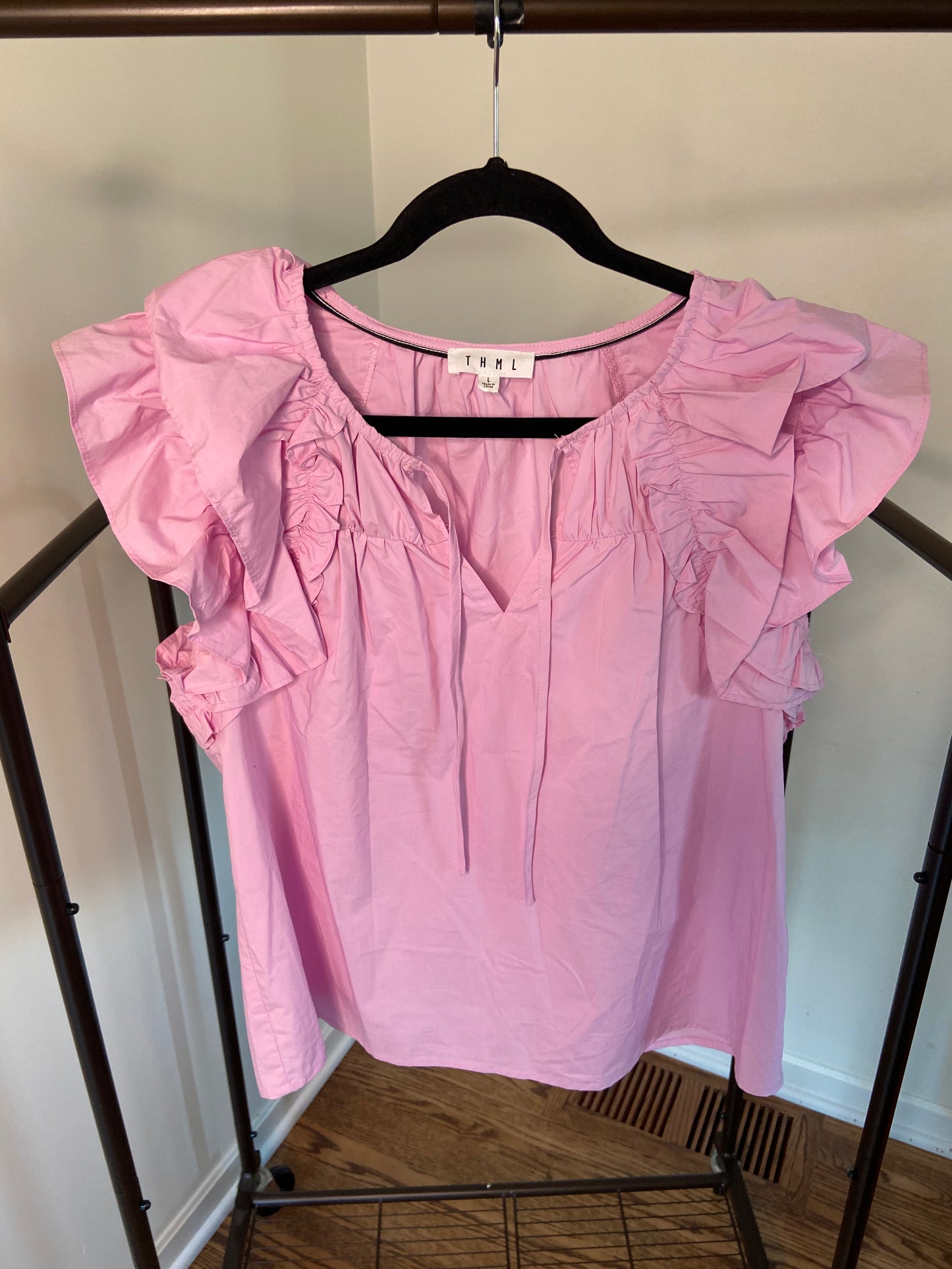 THML Ruffle Sleeve Top size L