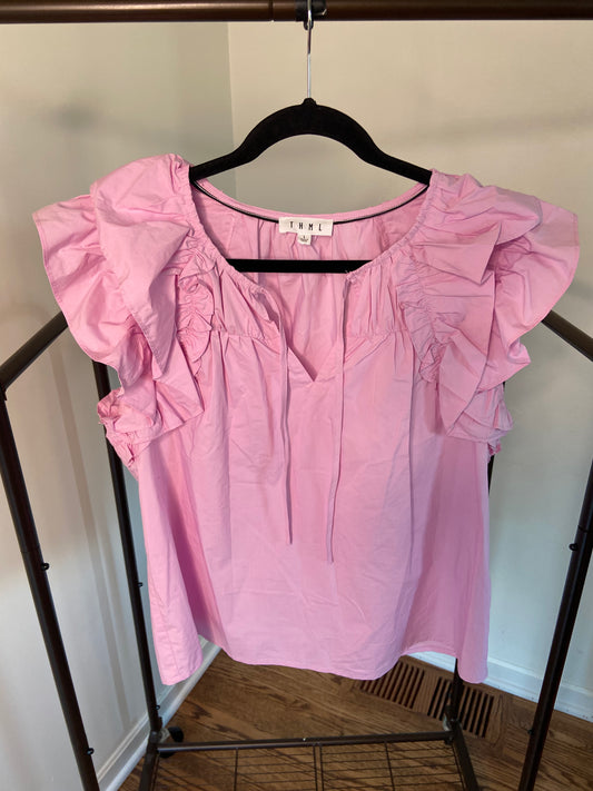 THML Ruffle Sleeve Top size L