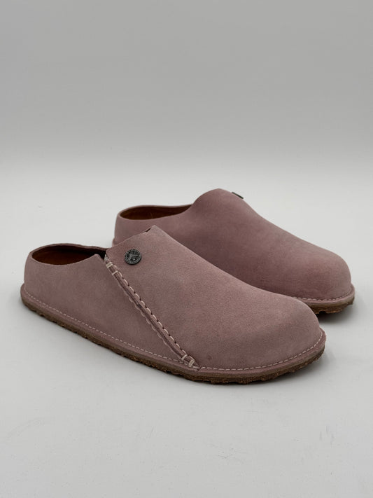 Birkenstock Zermatt Premium Suede Leather Clogs Shoes in Pink size 41 US 10