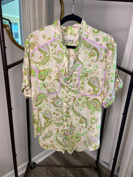 Alemais Marta Shirt in Mint size US 4