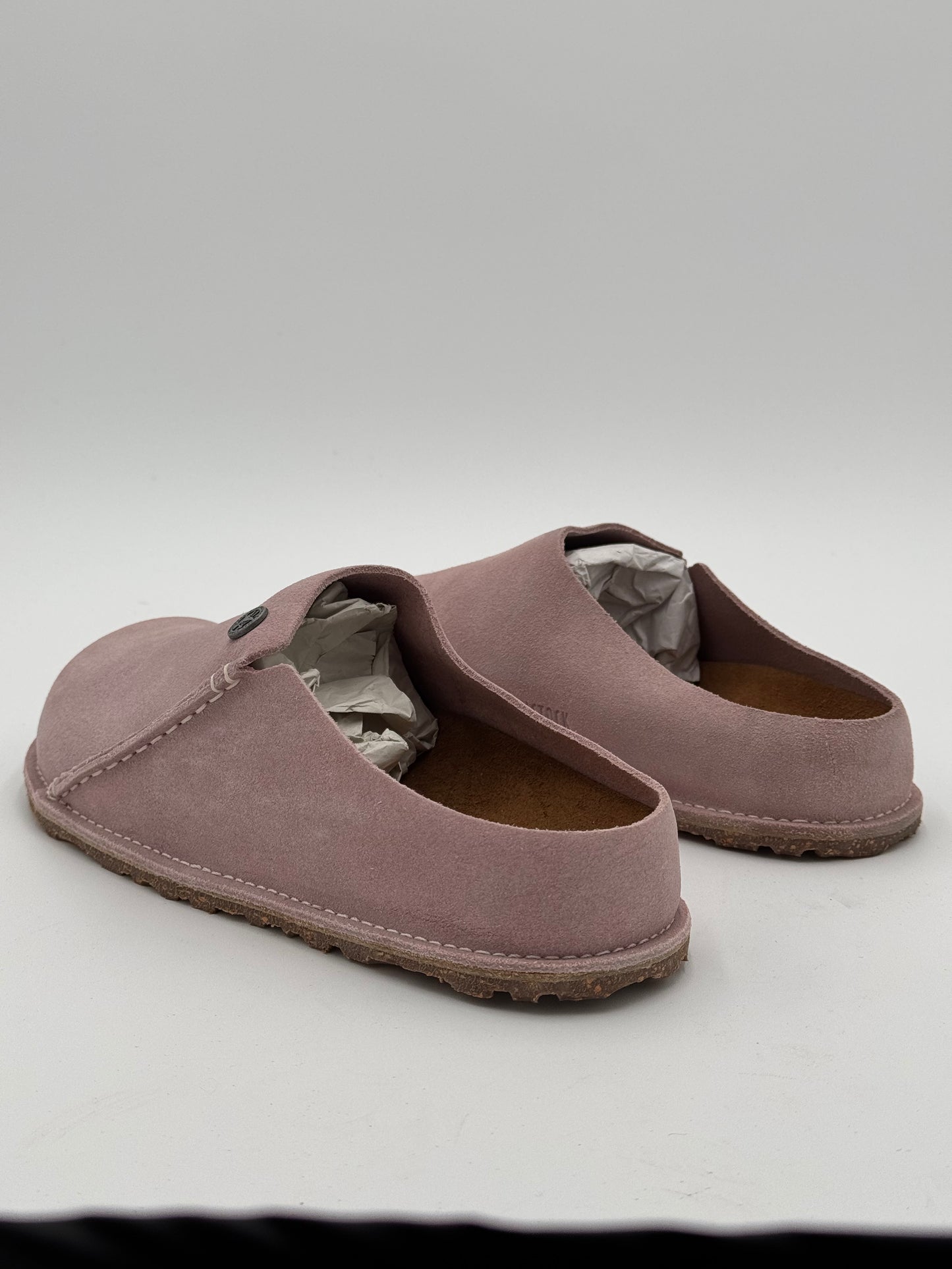 Birkenstock Zermatt Premium Suede Leather Clogs Shoes in Pink size 41 US 10