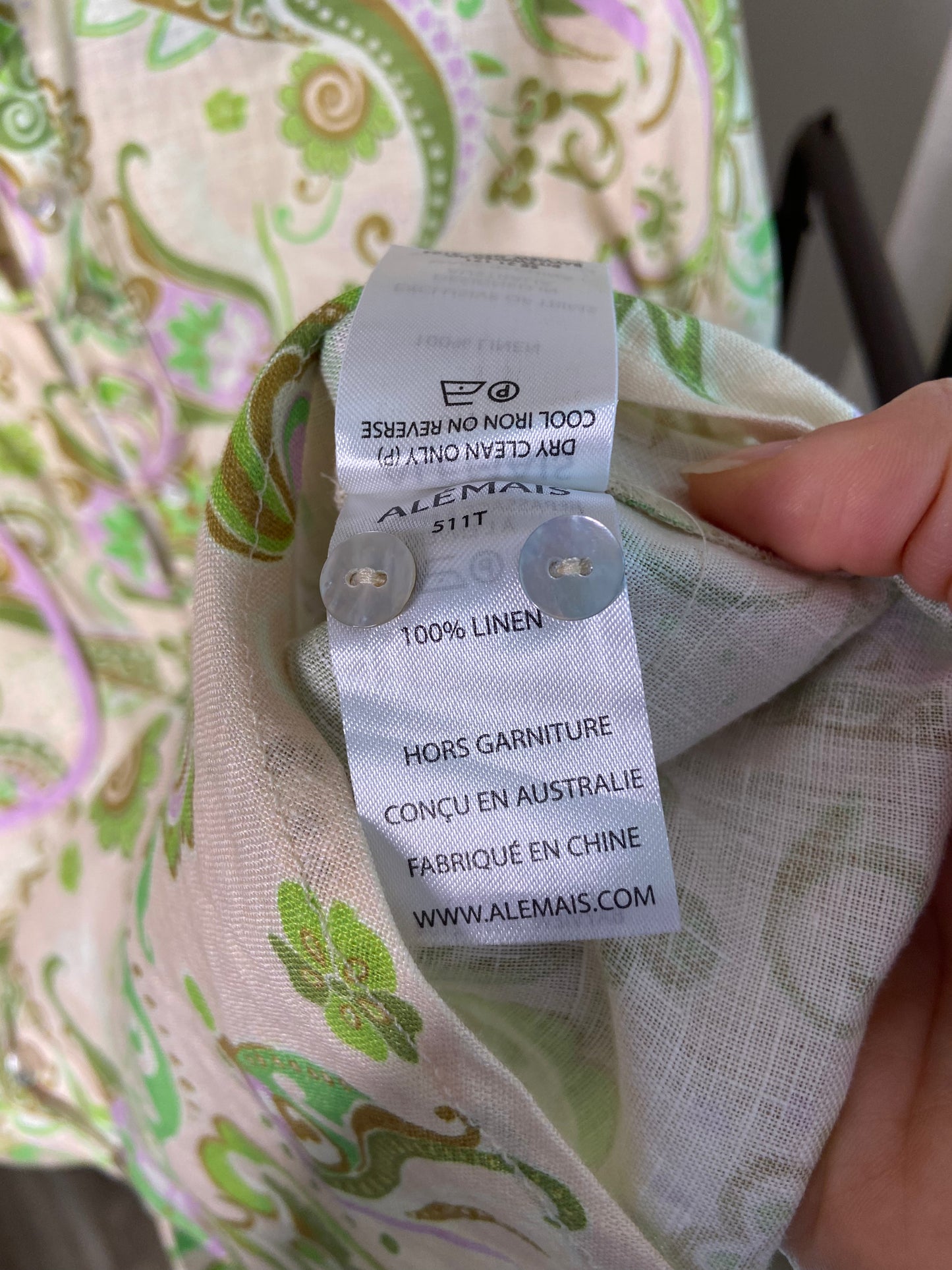 Alemais Marta Shirt in Mint size US 4