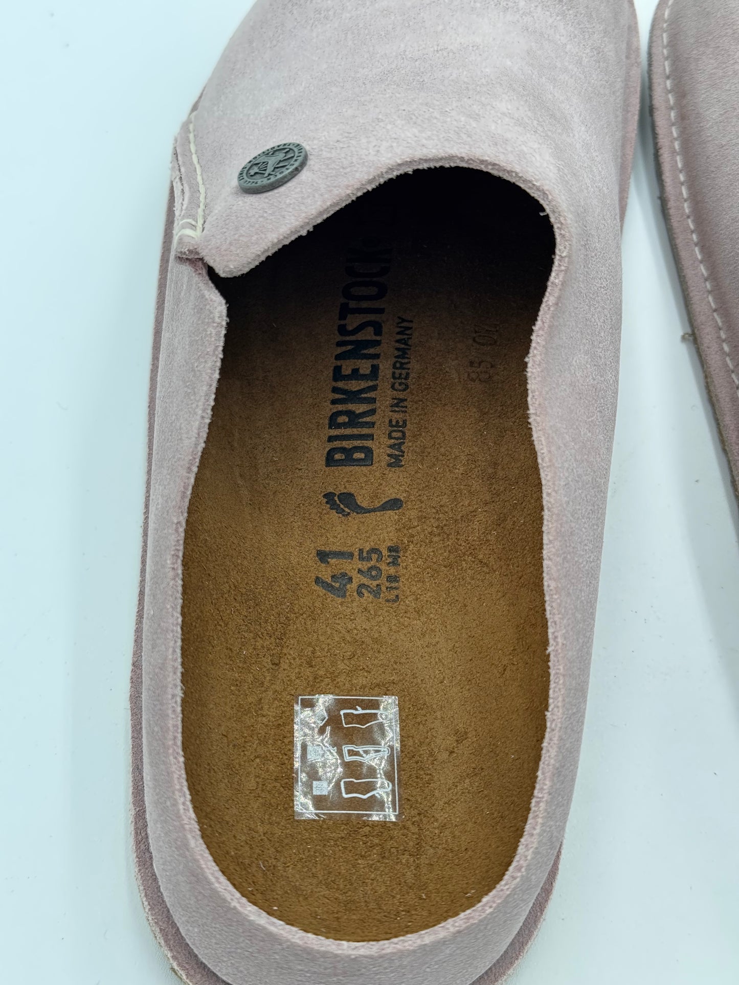 Birkenstock Zermatt Premium Suede Leather Clogs Shoes in Pink size 41 US 10