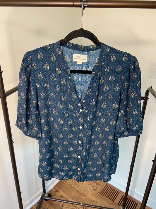 Trovata Birds of Paradis Dakota Mosaic Blouse size M