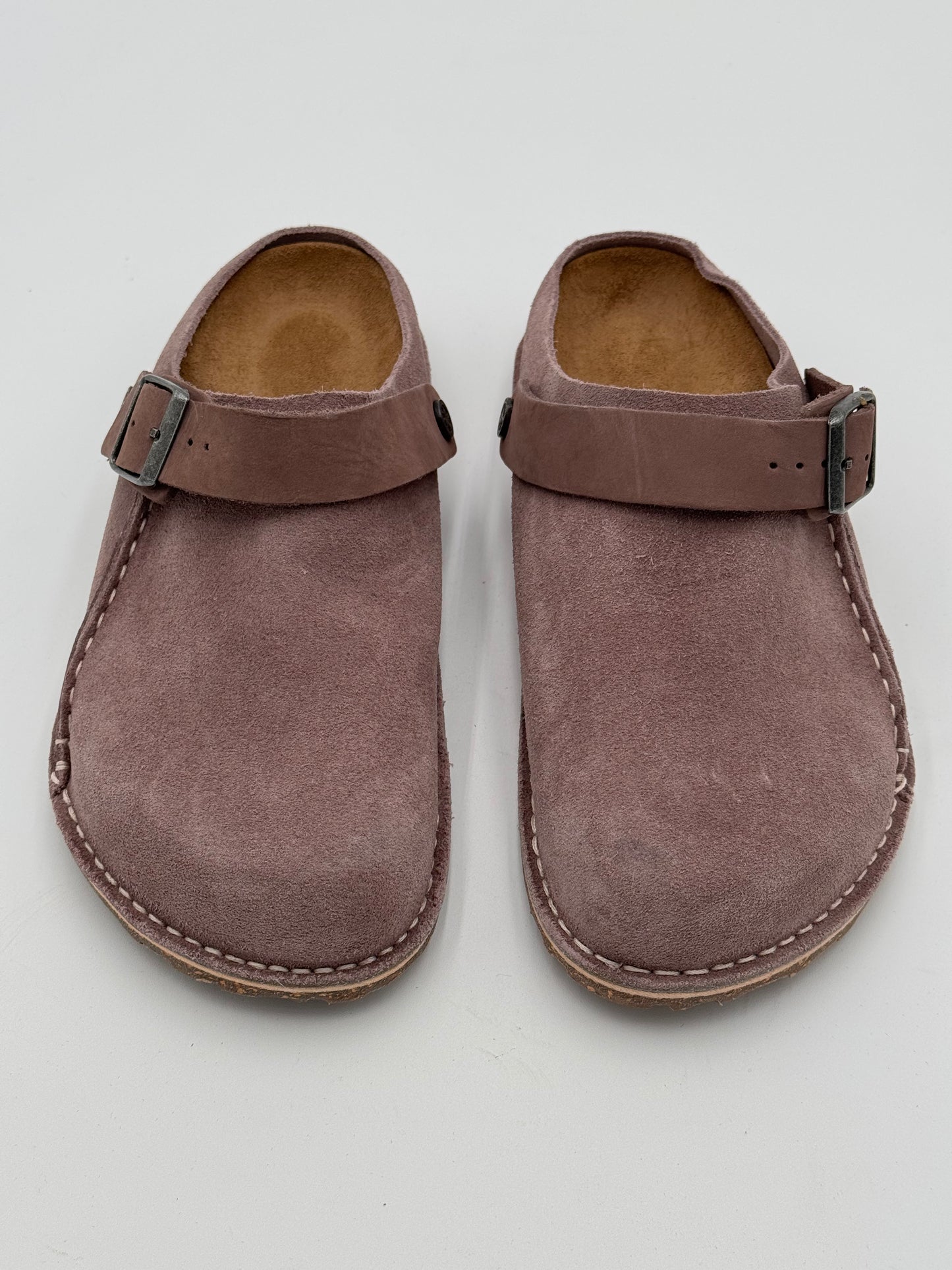 Birkenstock Lutry Suede Shoes in Faded Purple size 41 US 10