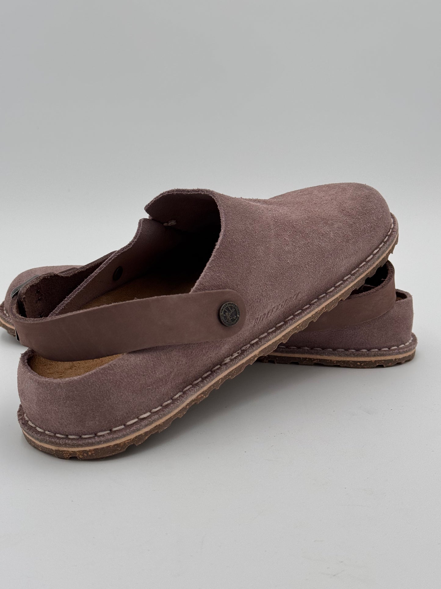 Birkenstock Lutry Suede Shoes in Faded Purple size 41 US 10