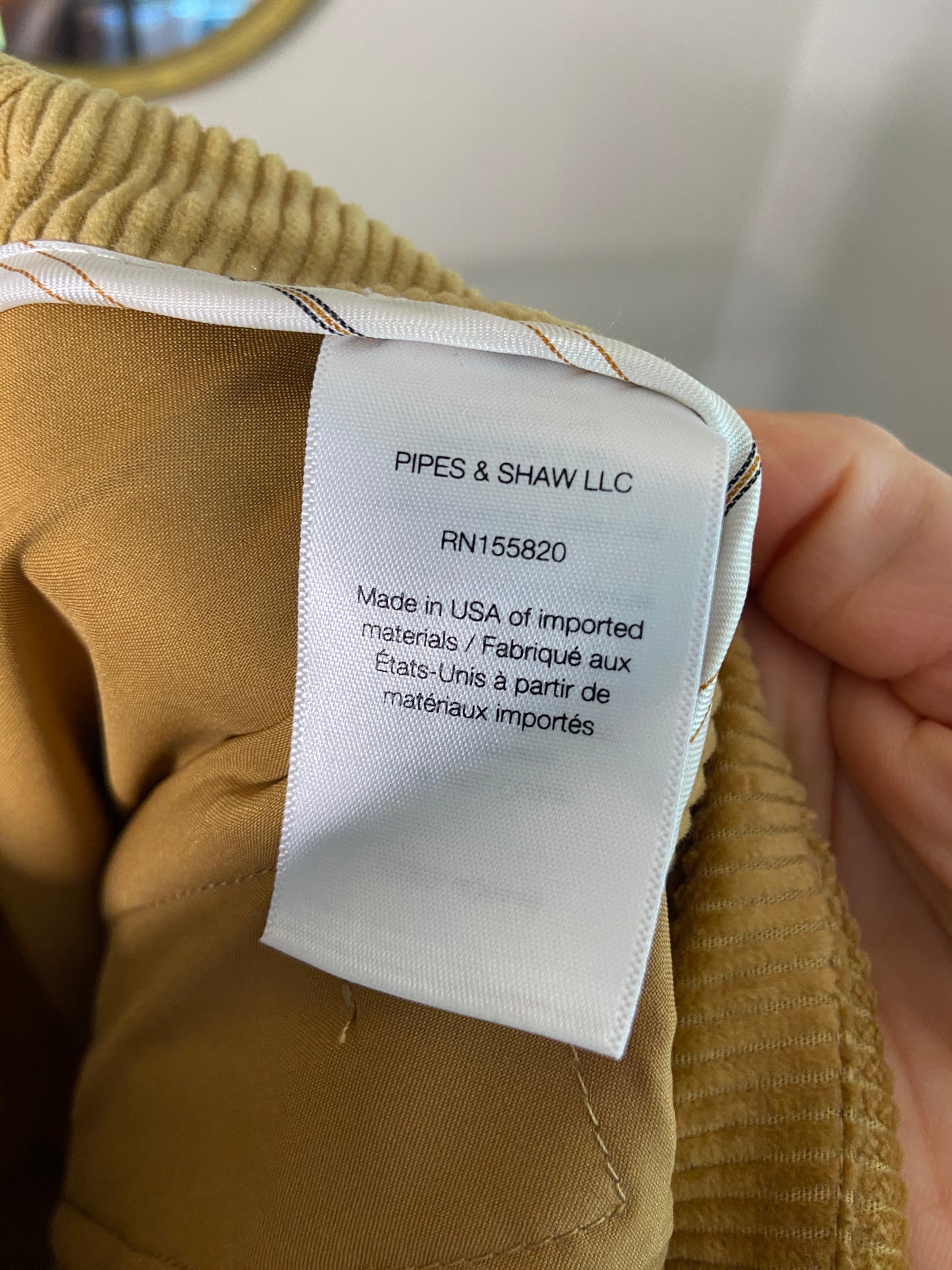 Veronica Beard Dova Khaki Corduroy Pants size 8