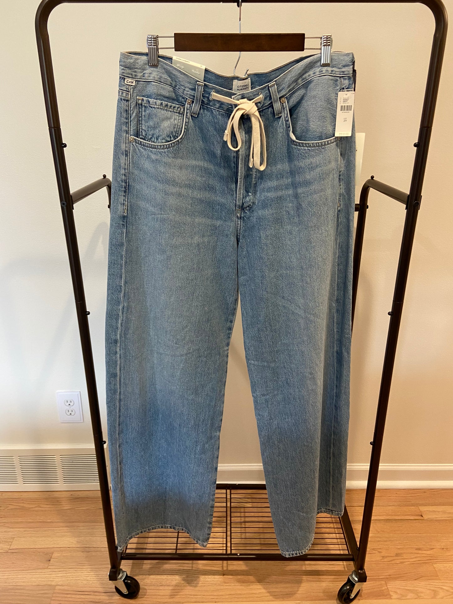 Citizens of Humanity Brynn Drawstring Trouser Jeans in Blue Lace size 29