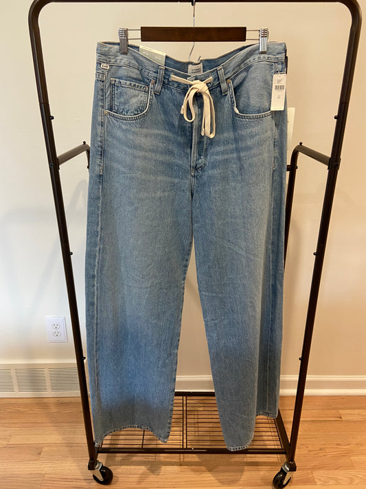 Citizens of Humanity Brynn Drawstring Trouser Jeans in Blue Lace size 29