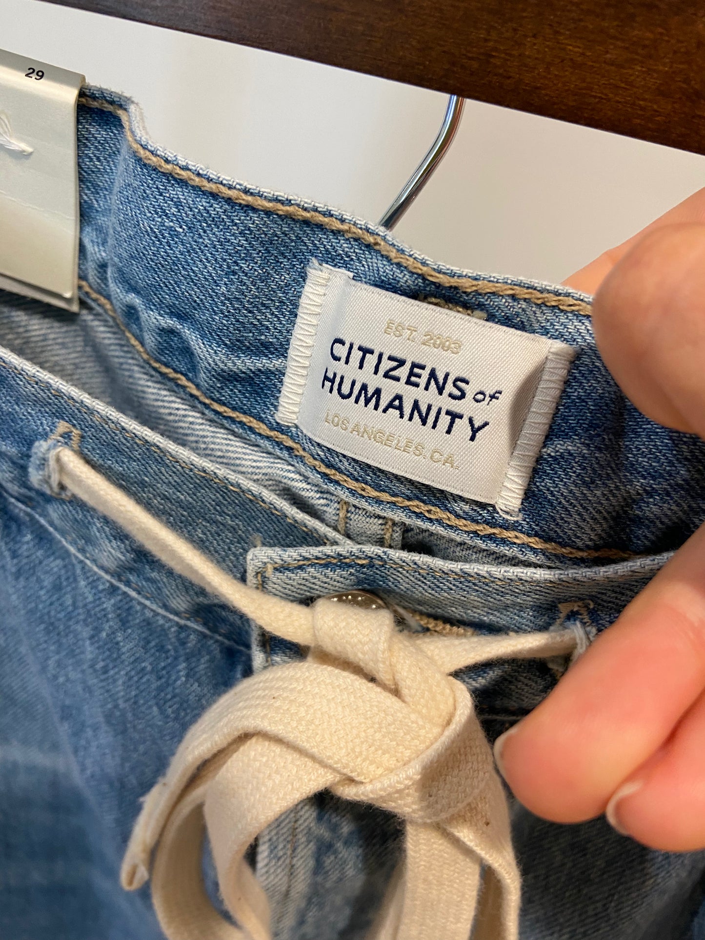 Citizens of Humanity Brynn Drawstring Trouser Jeans in Blue Lace size 29