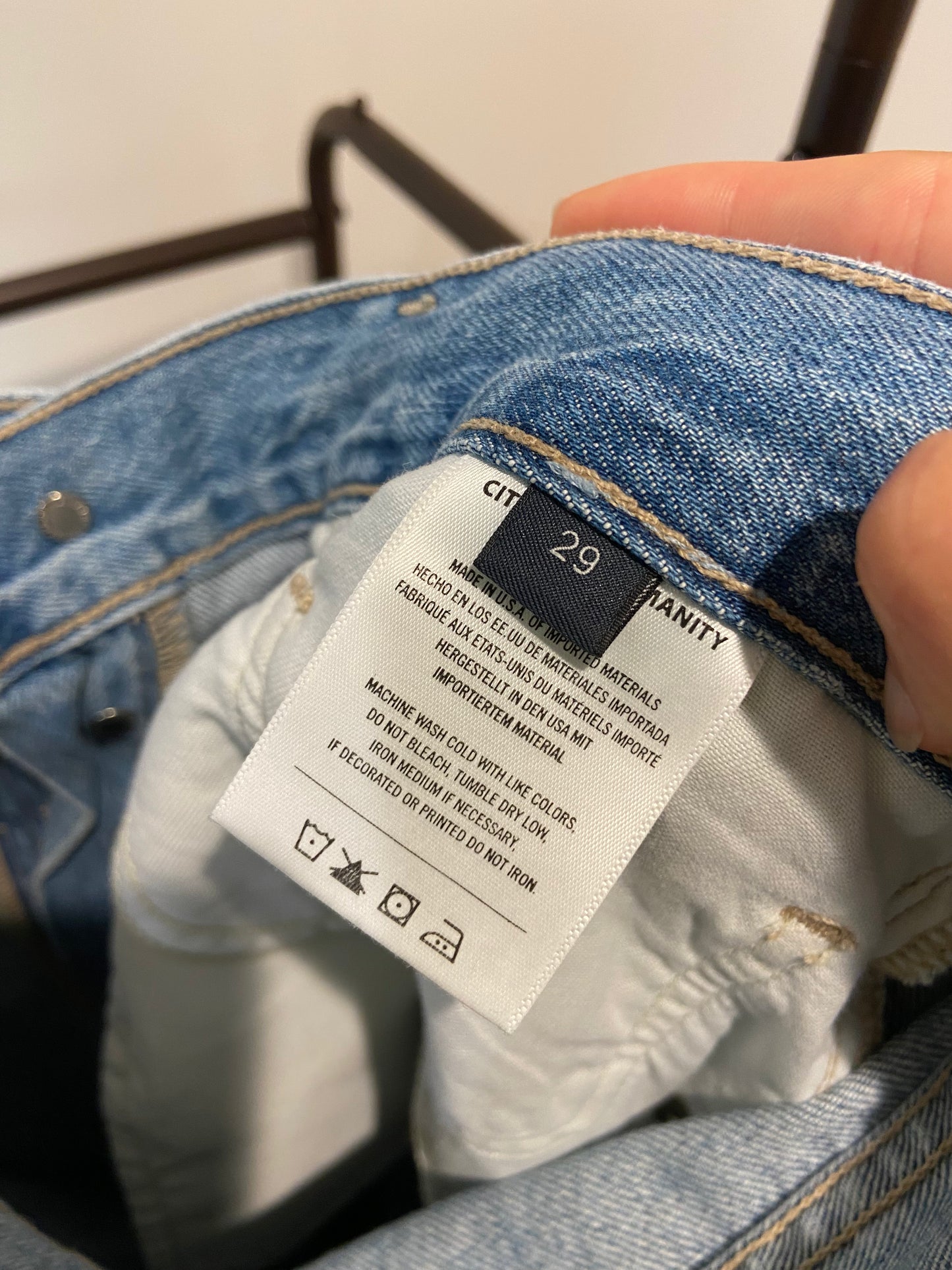 Citizens of Humanity Brynn Drawstring Trouser Jeans in Blue Lace size 29