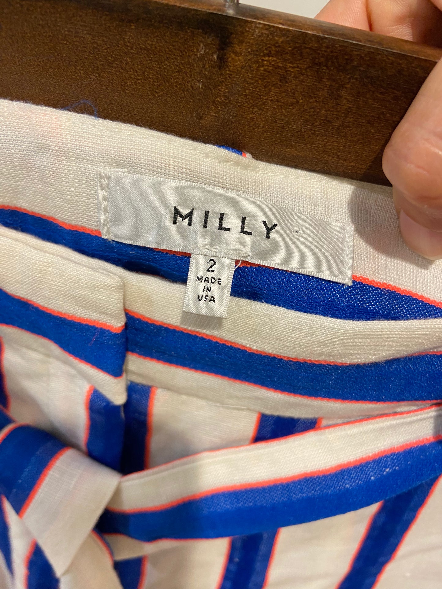 Milly Sia Trouser Washed Linen Blend Pants size 2