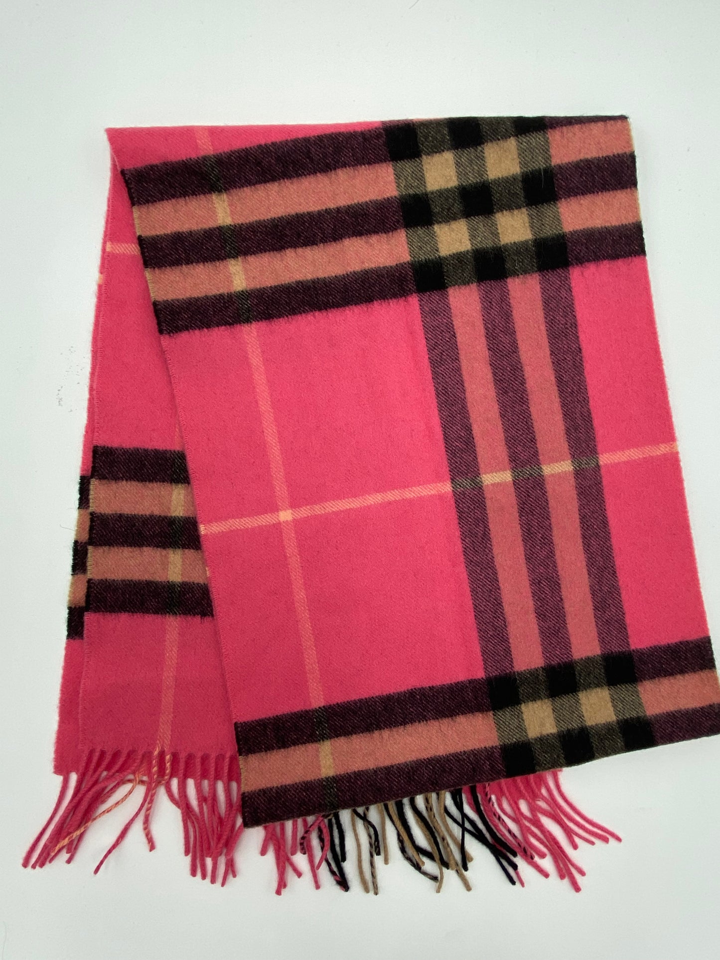 Burberry The Classic Check Cashmere Scarf In Bright Rose