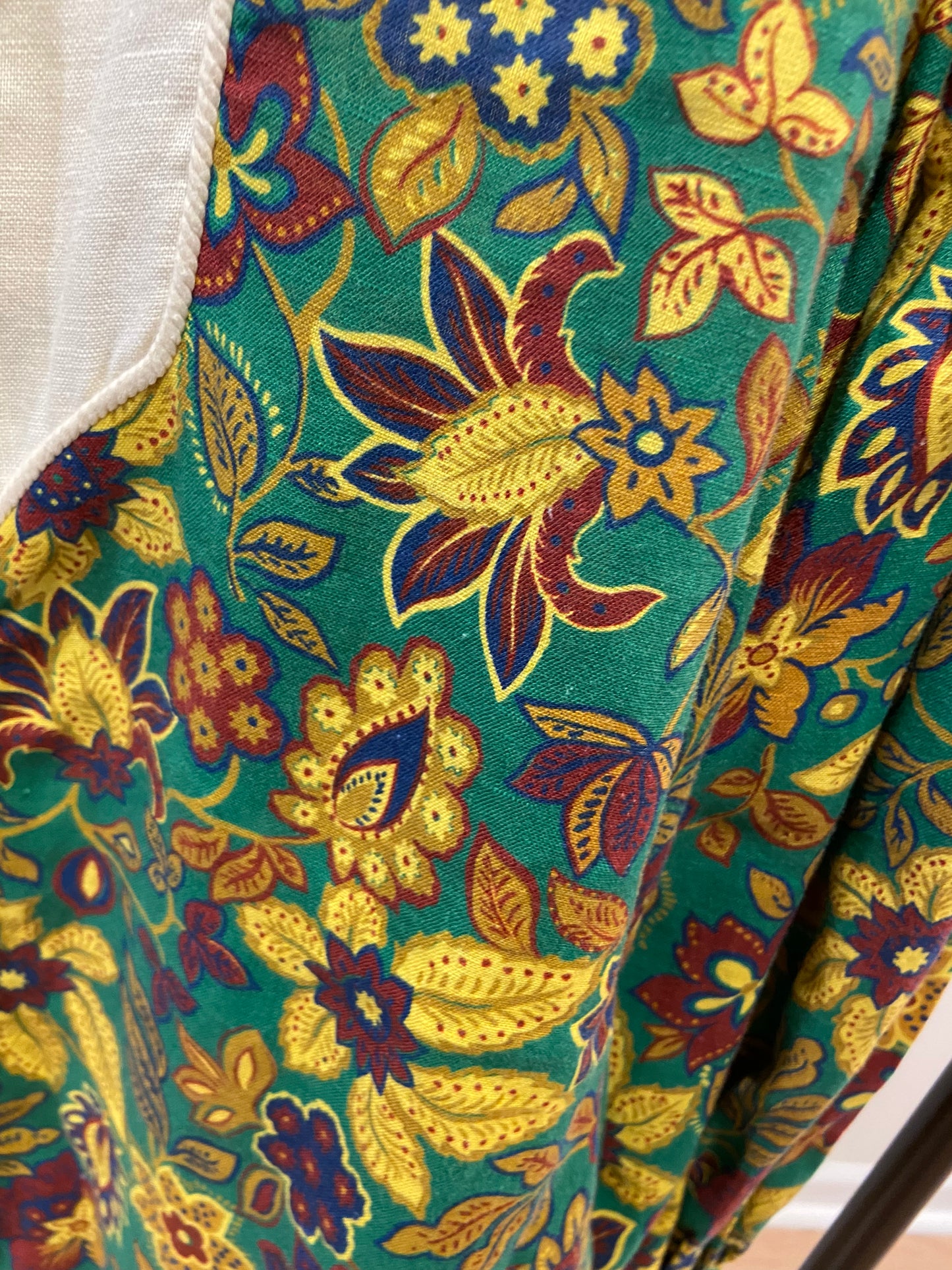 Alemais Isabella Paneled Floral-Print Linen Blouse size 8 US 4