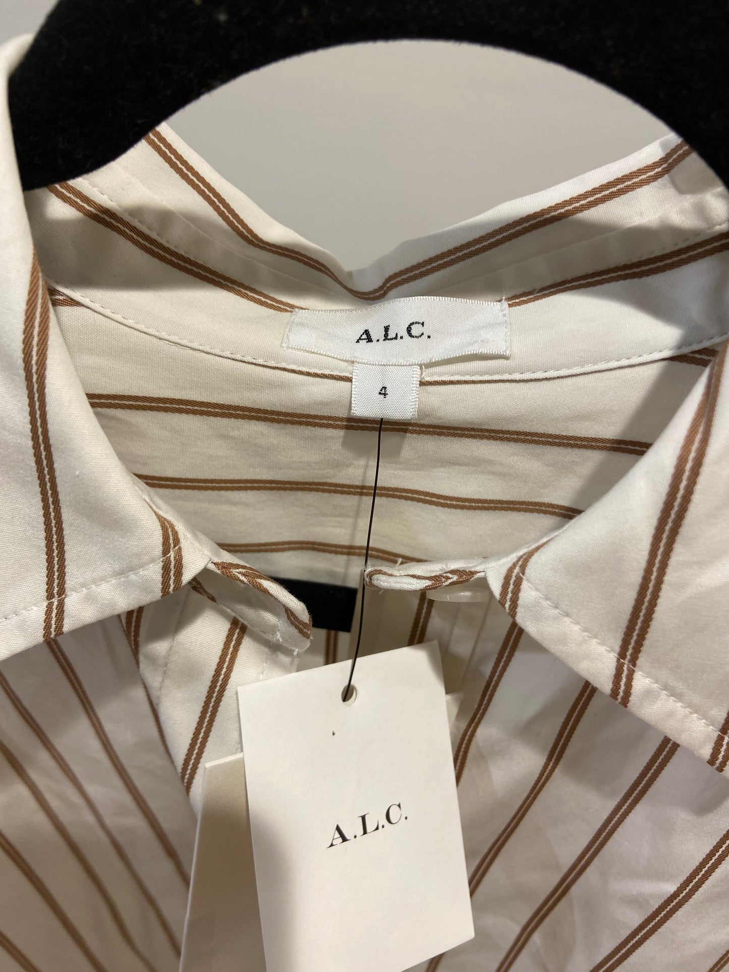 ALC Monica II Button Down Top in Ivory size 4