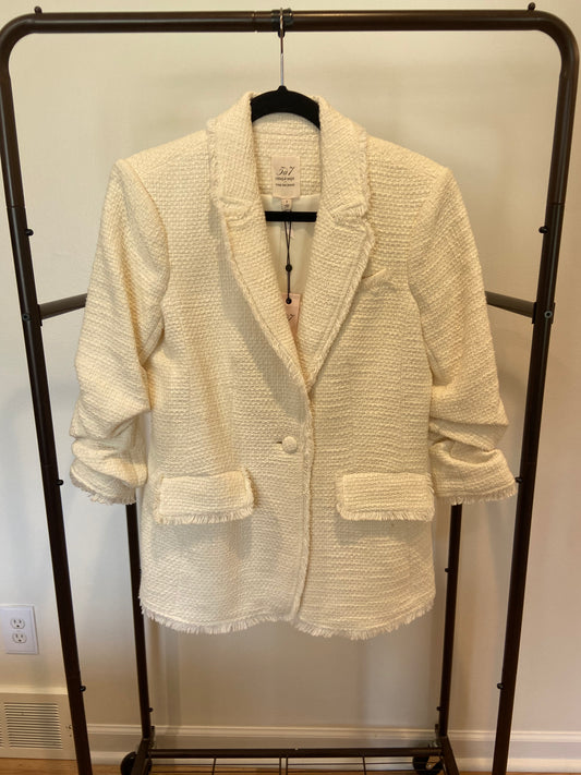 Cinq a Sept Khloe Cream Tweed Blazer size 2