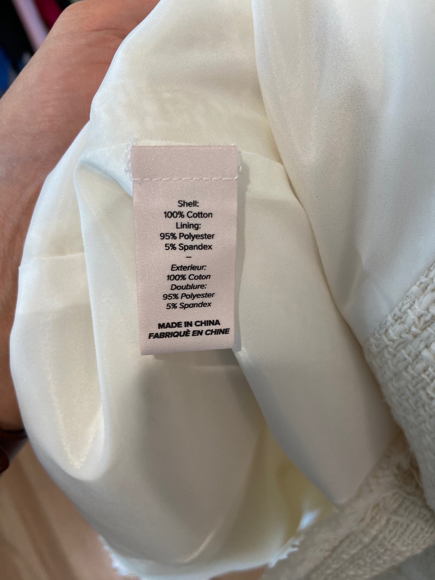 Cinq a Sept Khloe Cream Tweed Blazer size 2