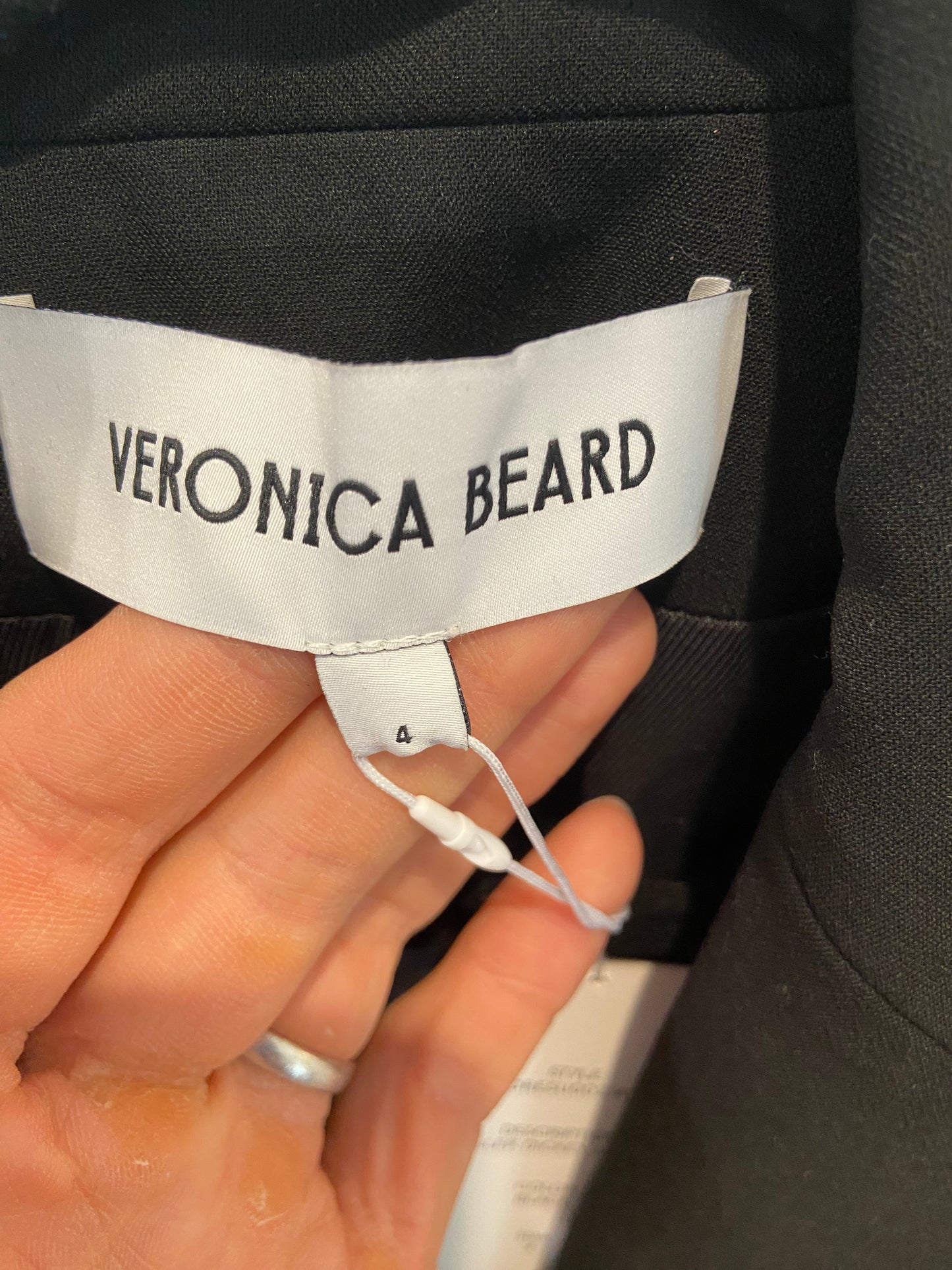 Veronica Beard Miller Dickey Blazer Jacket in Black size 4