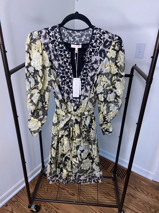 Rebecca Taylor Print Mix Clip Dress size 0