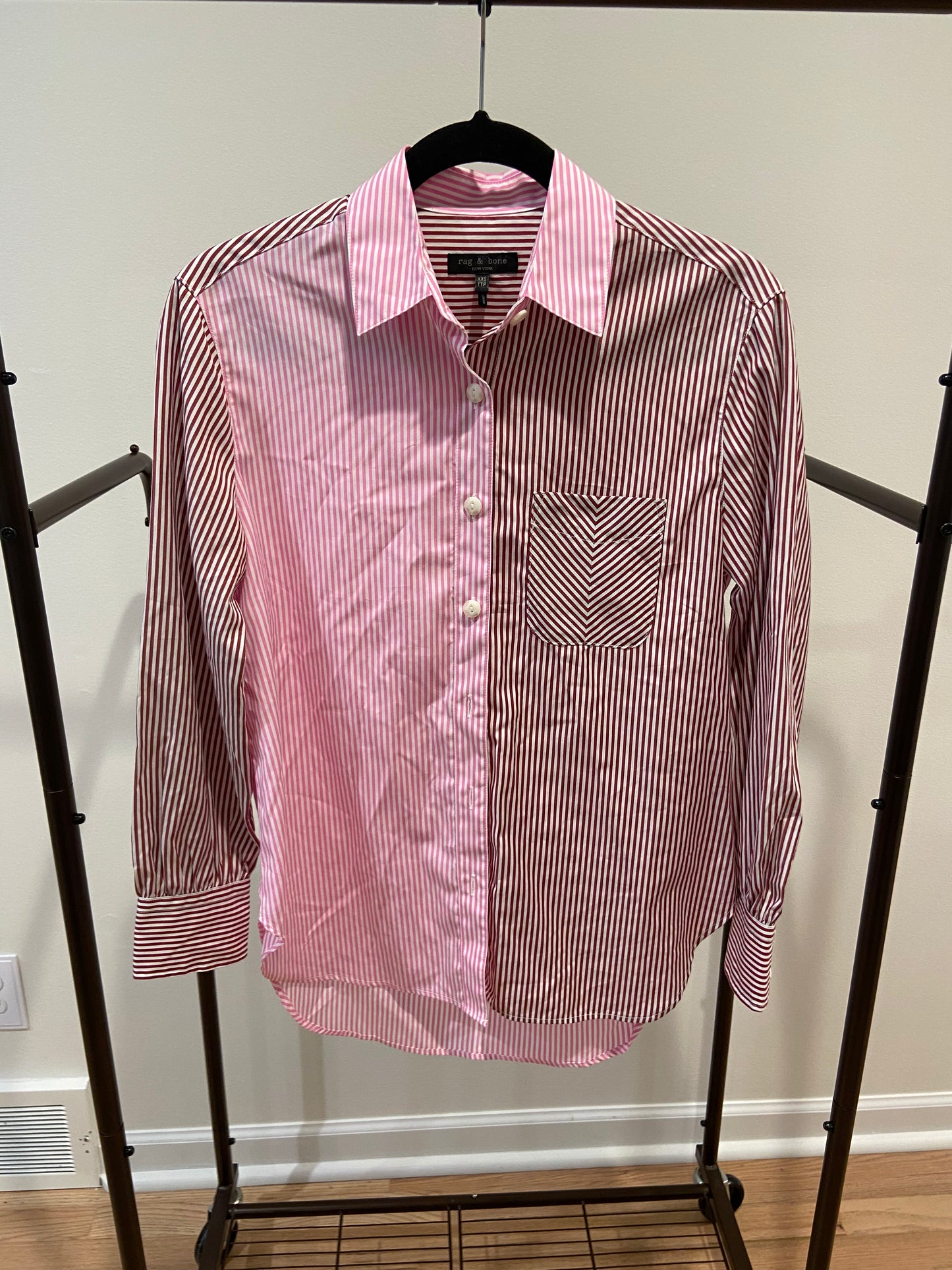 Rag & Bone Maxine Multistripe Shirt size XXS