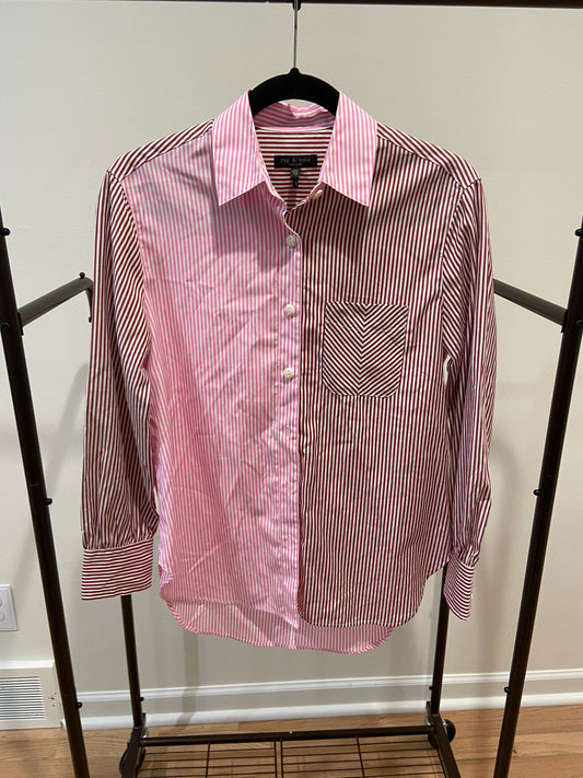 Rag & Bone Maxine Multistripe Shirt size XXS