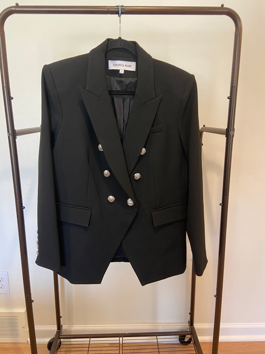 Veronica Beard Miller Dickey Blazer Jacket in Black size 16