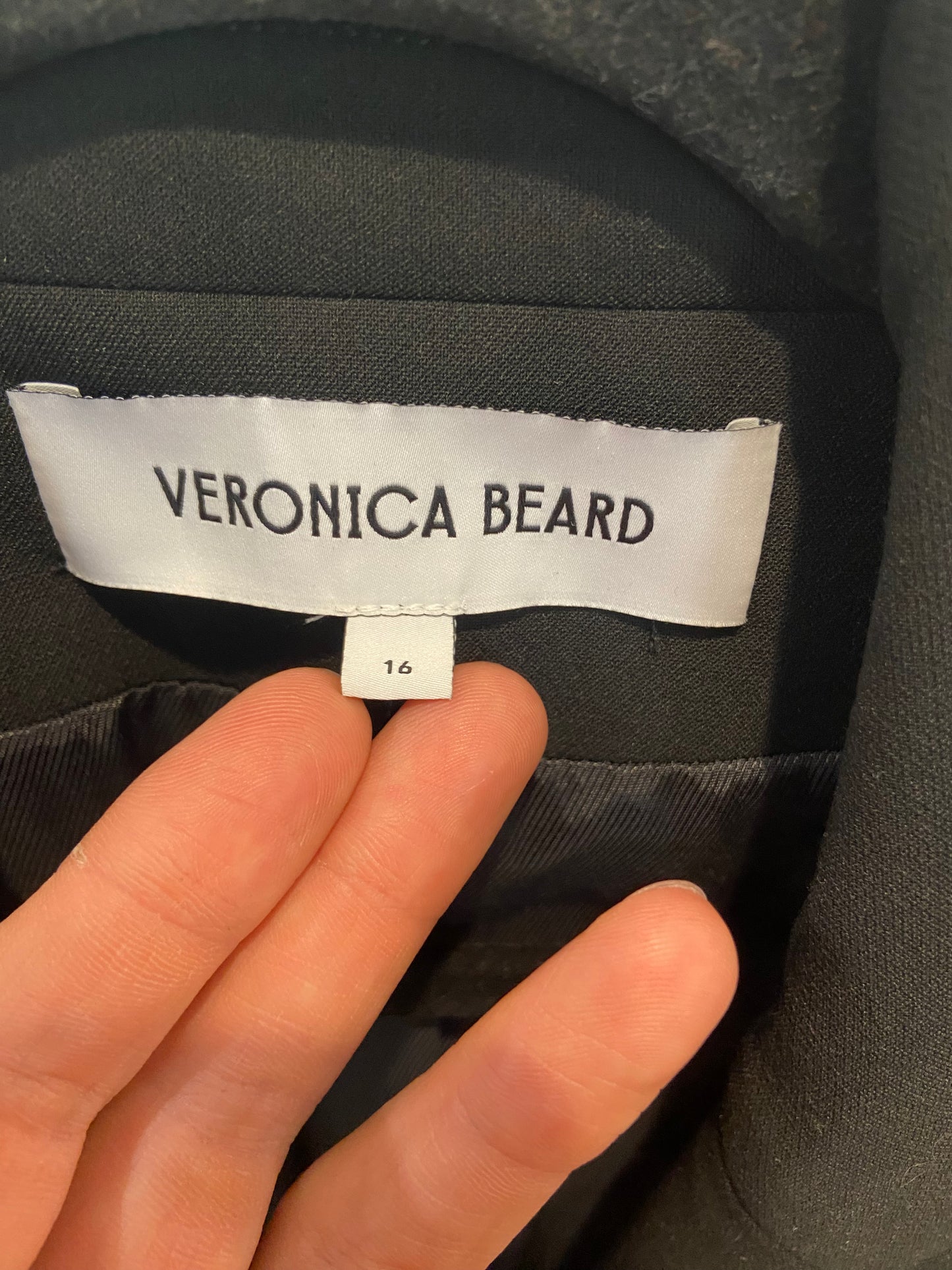 Veronica Beard Miller Dickey Blazer Jacket in Black size 16