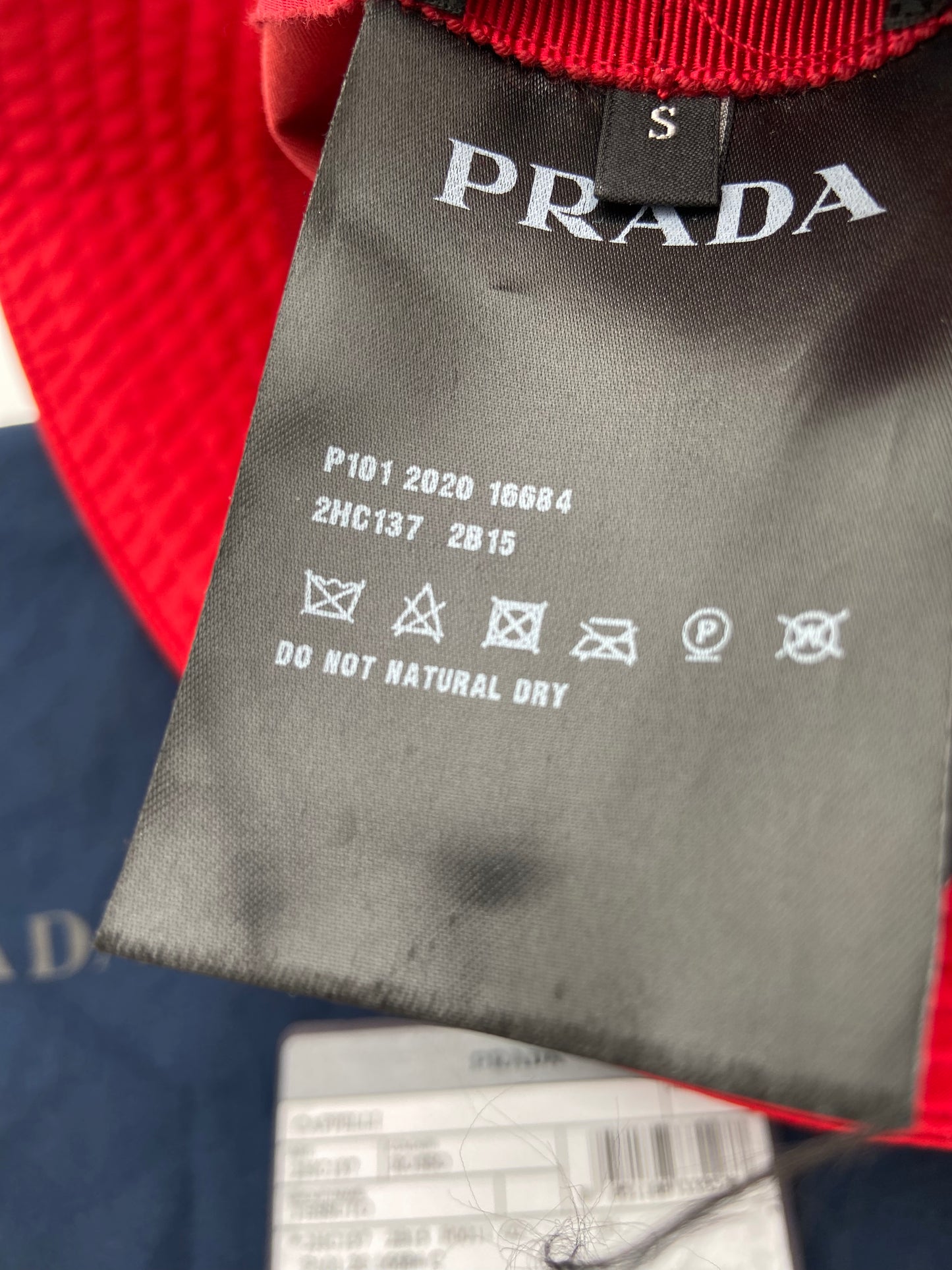 Prada Nylon Bucket Hat Red size S