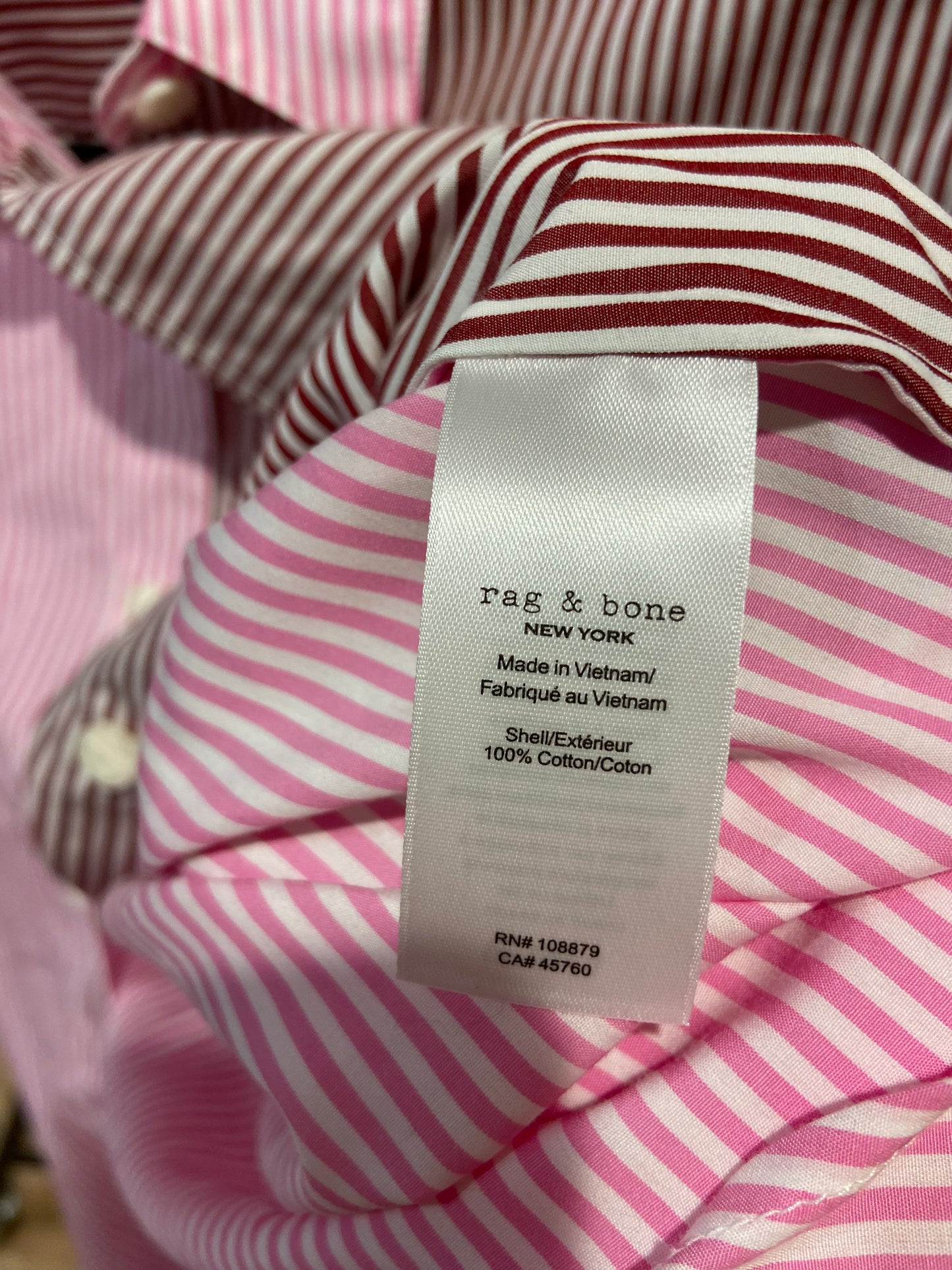 Rag & Bone Maxine Multistripe Shirt size XXS