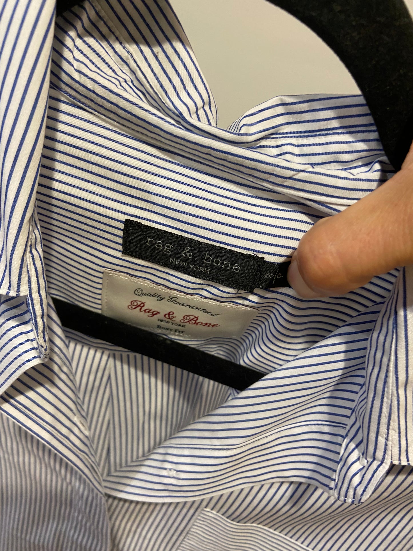 Rag & Bone Marin Cropped Striped Shirt size S