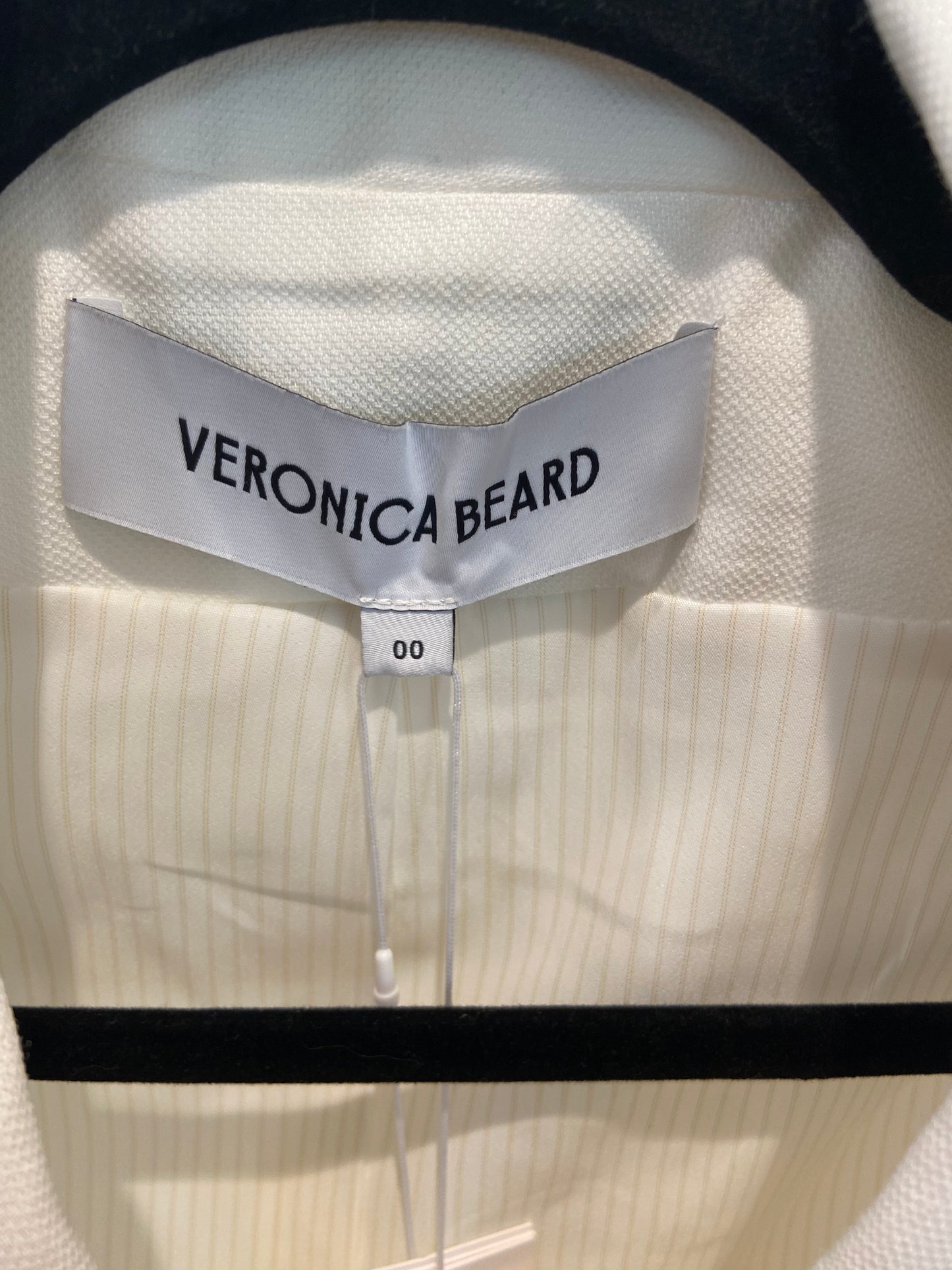 Veronica Beard Miller Dickey Jacket in White Gold Buttons size 00
