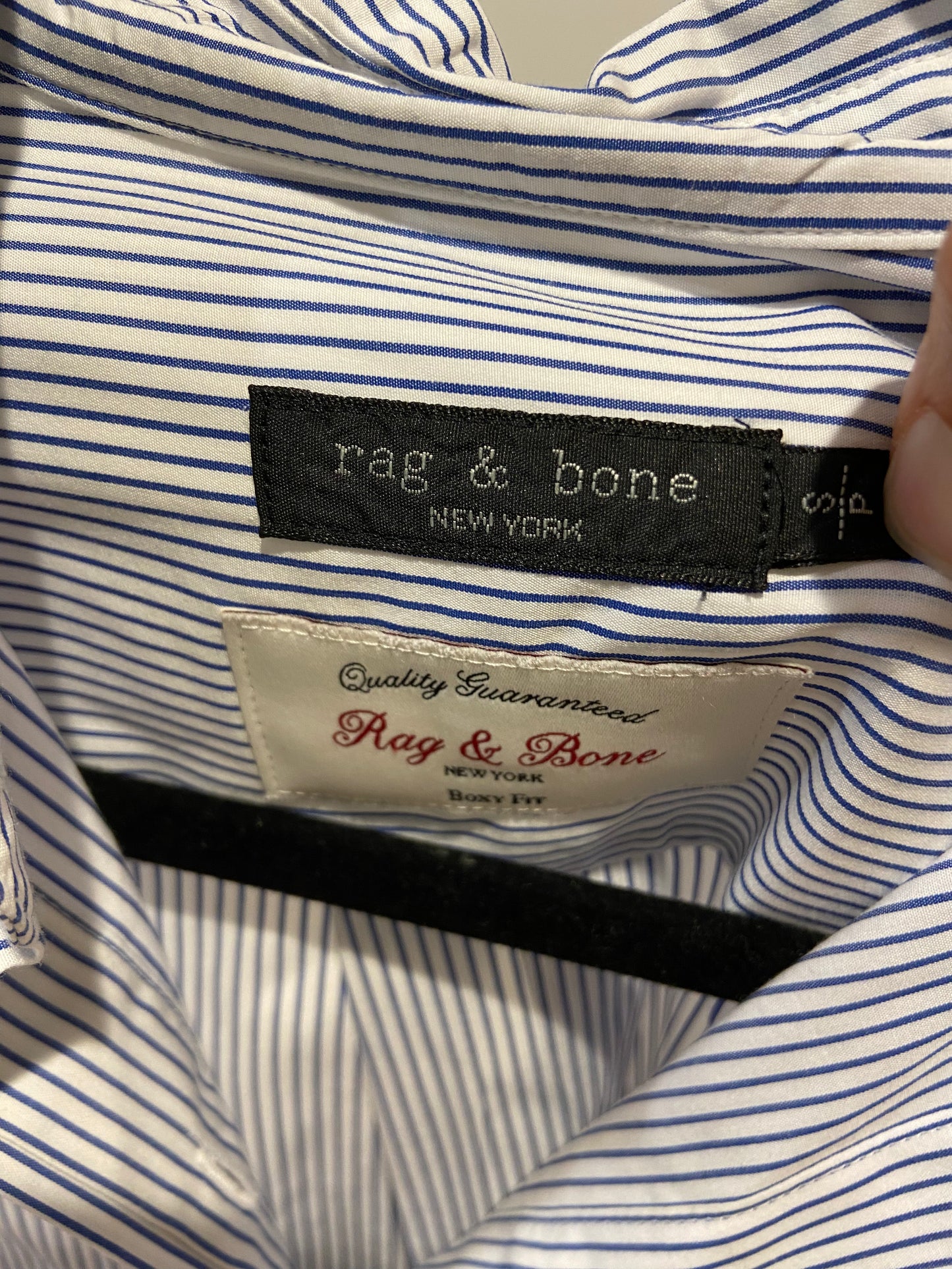 Rag & Bone Marin Cropped Striped Shirt size S