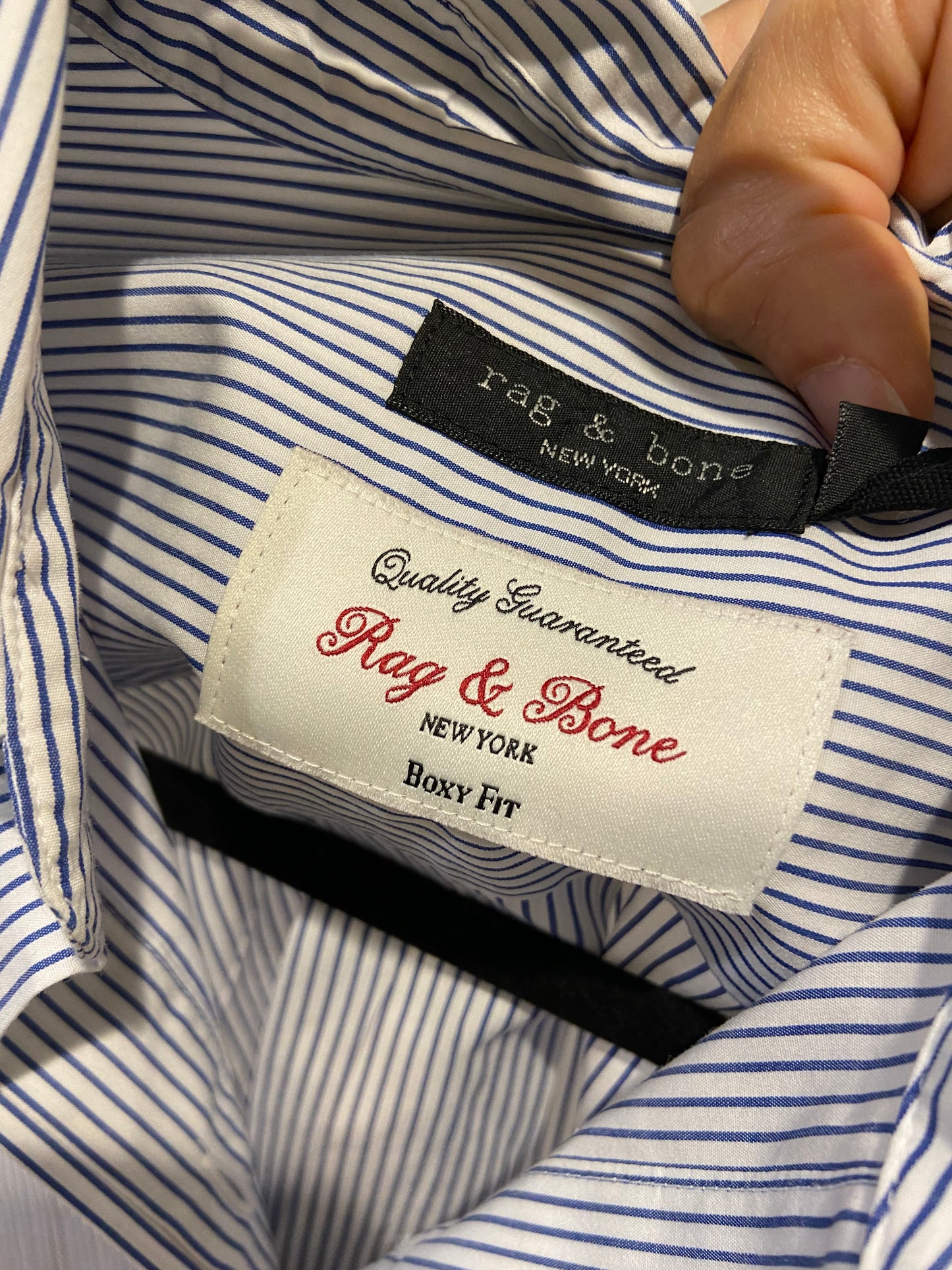 Rag & Bone Marin Cropped Striped Shirt size S