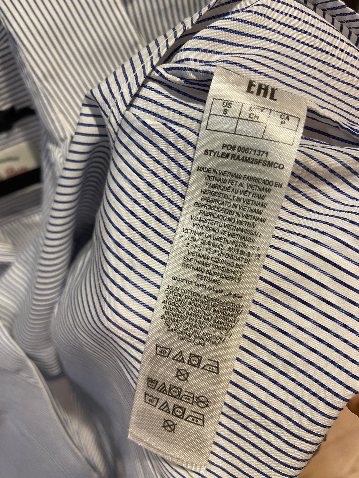 Rag & Bone Marin Cropped Striped Shirt size S