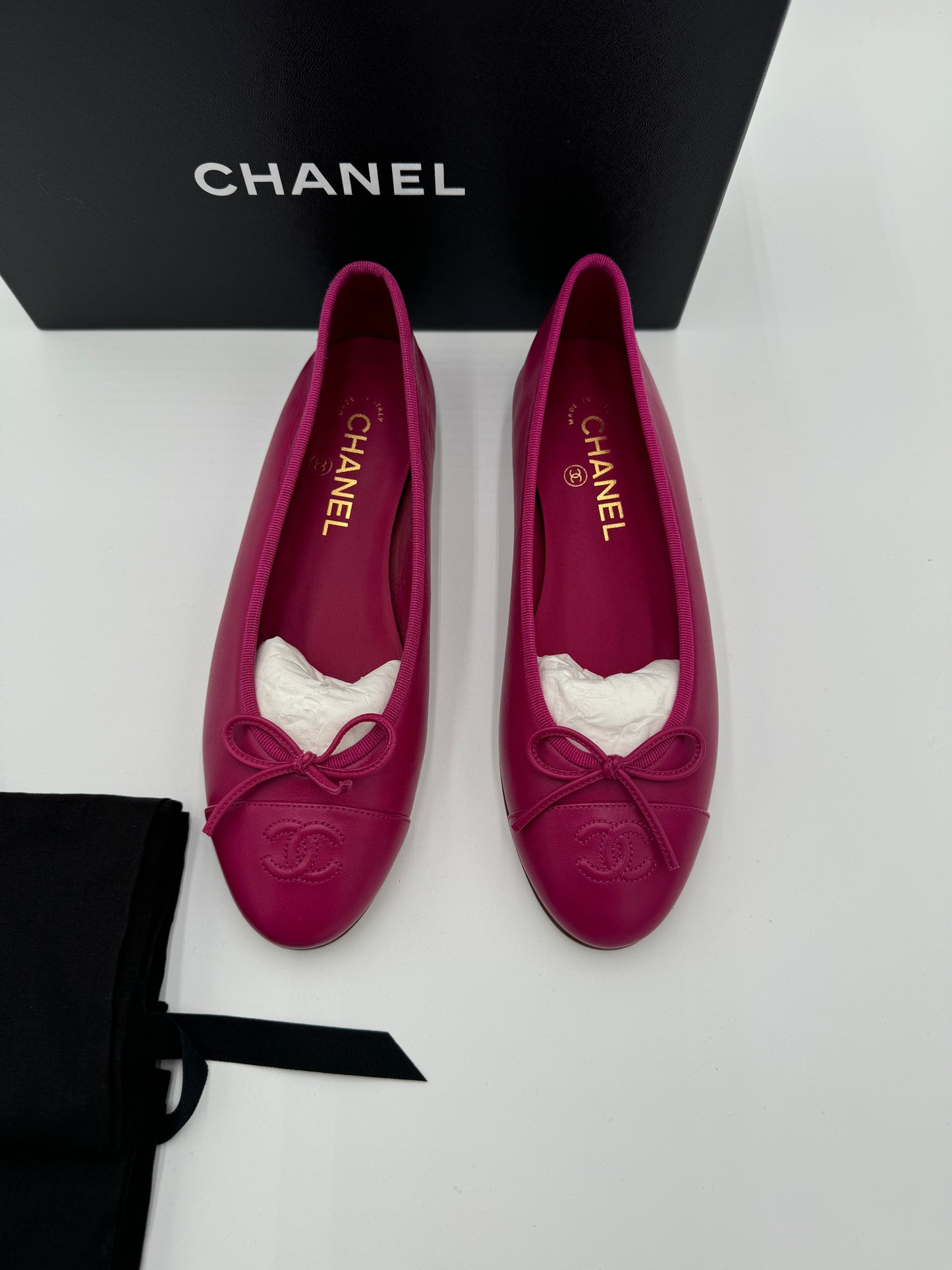 Chanel Lambskin Ballerina Flats size 38