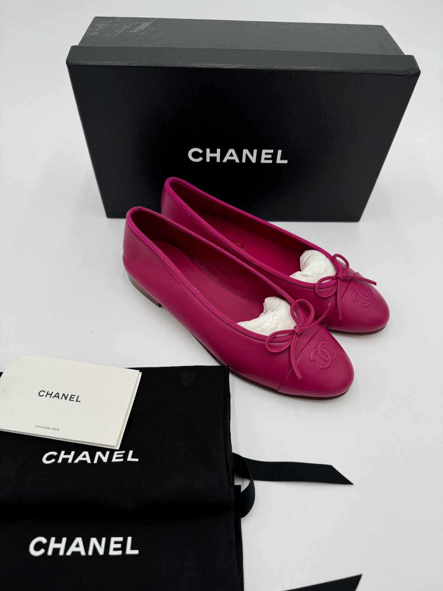 Chanel Lambskin Ballerina Flats size 38