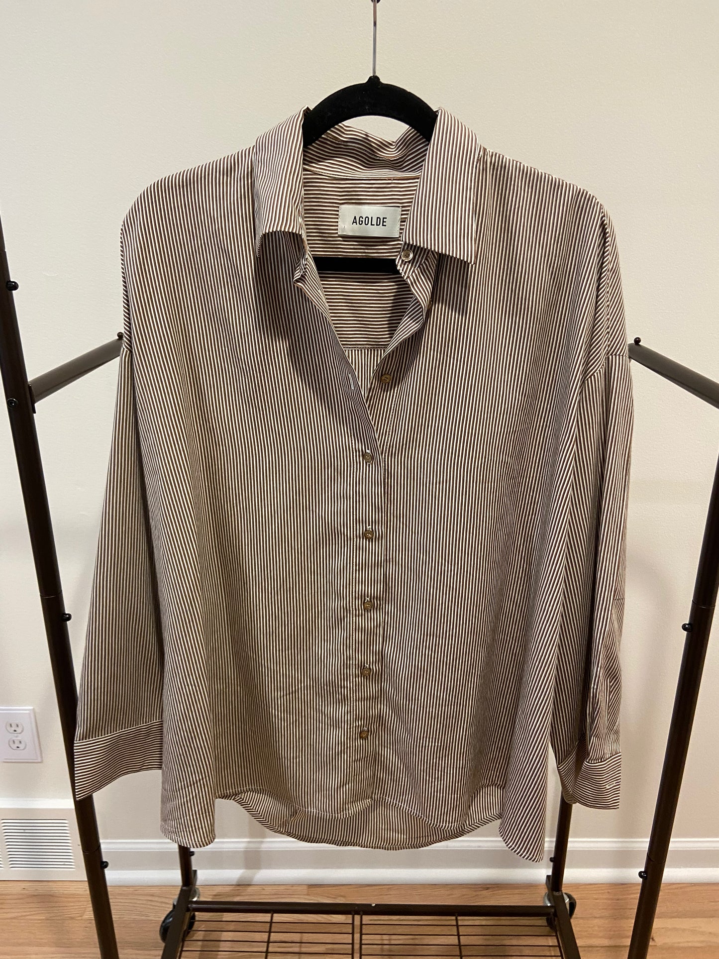 Agolde Roux Boxy Button Down Shirt size XS