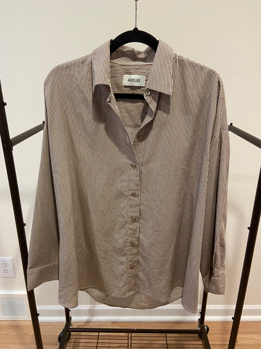 Agolde Roux Boxy Button Down Shirt size XS