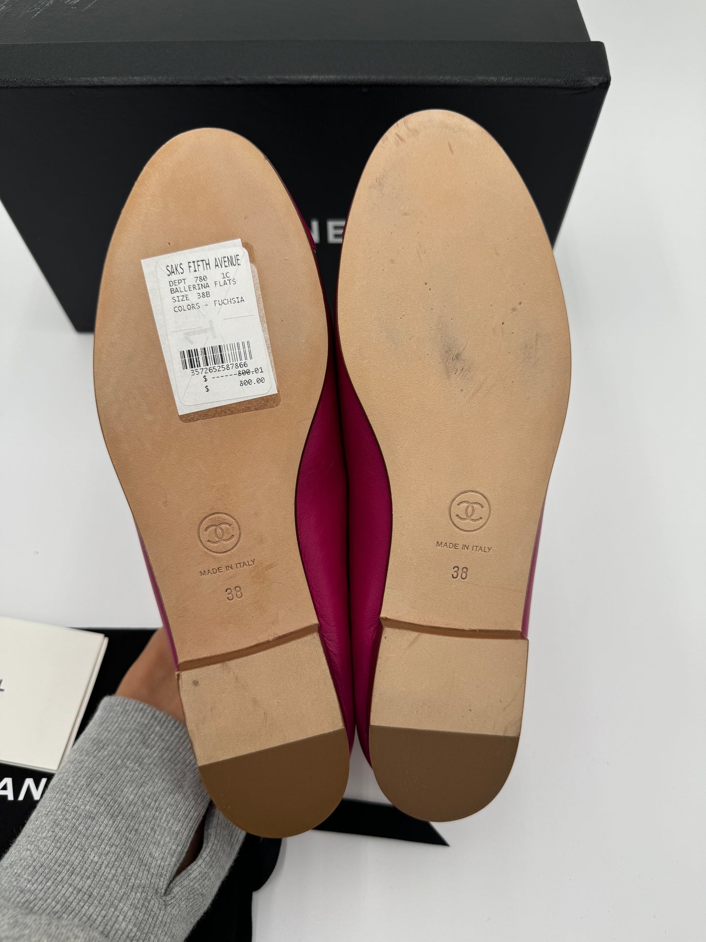 Chanel Lambskin Ballerina Flats size 38