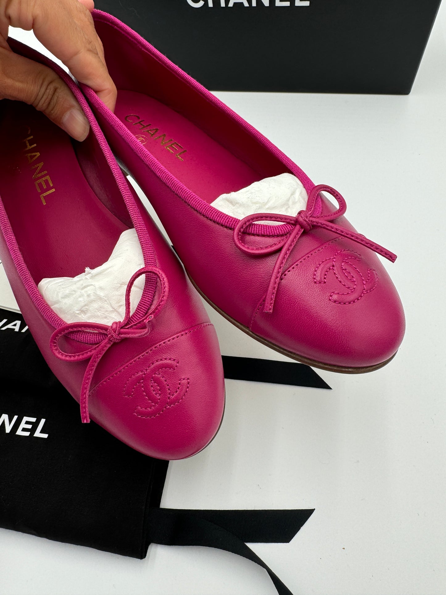Chanel Lambskin Ballerina Flats size 38