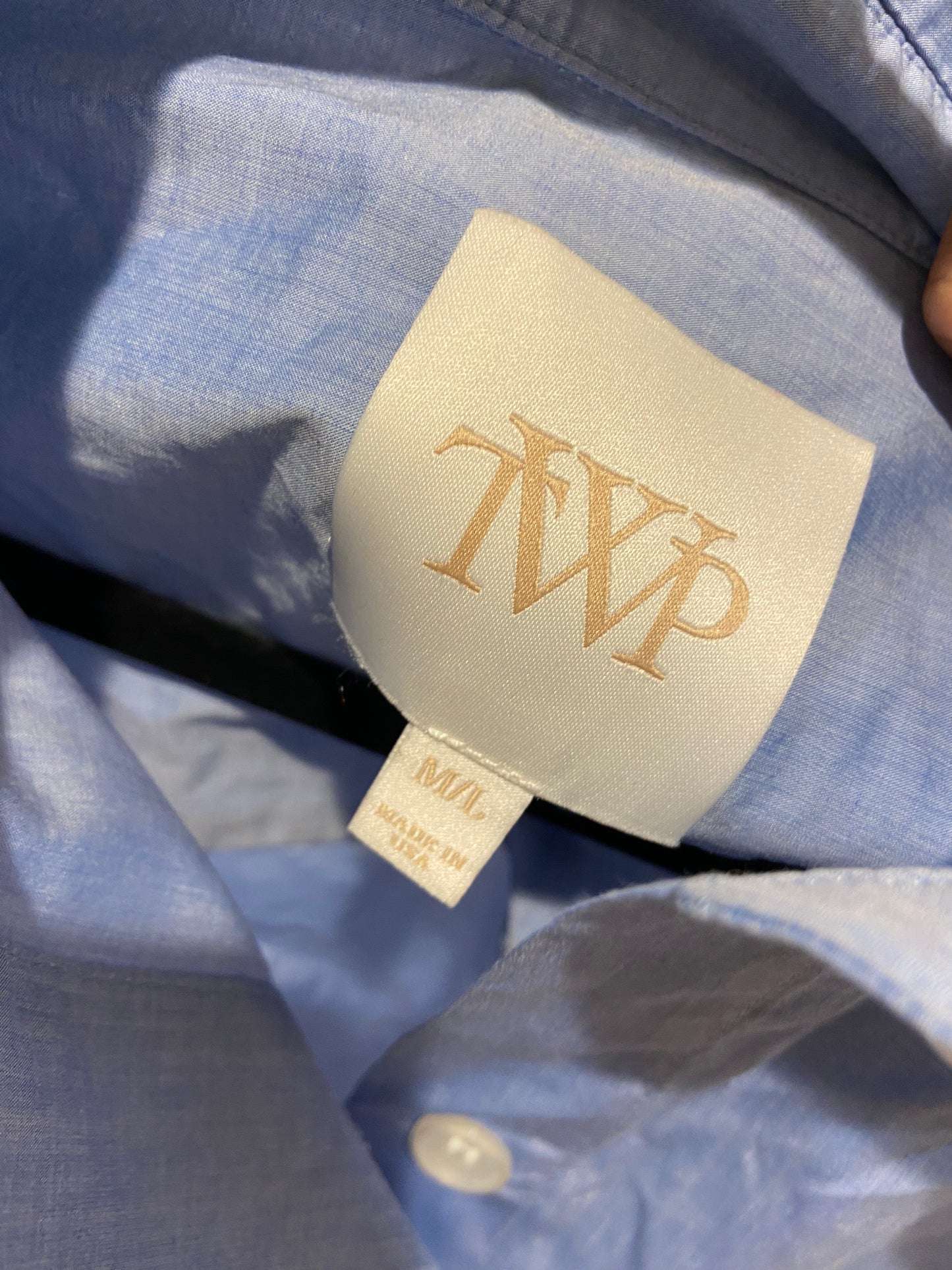 TWP Collared Button Down Shirt size M/L