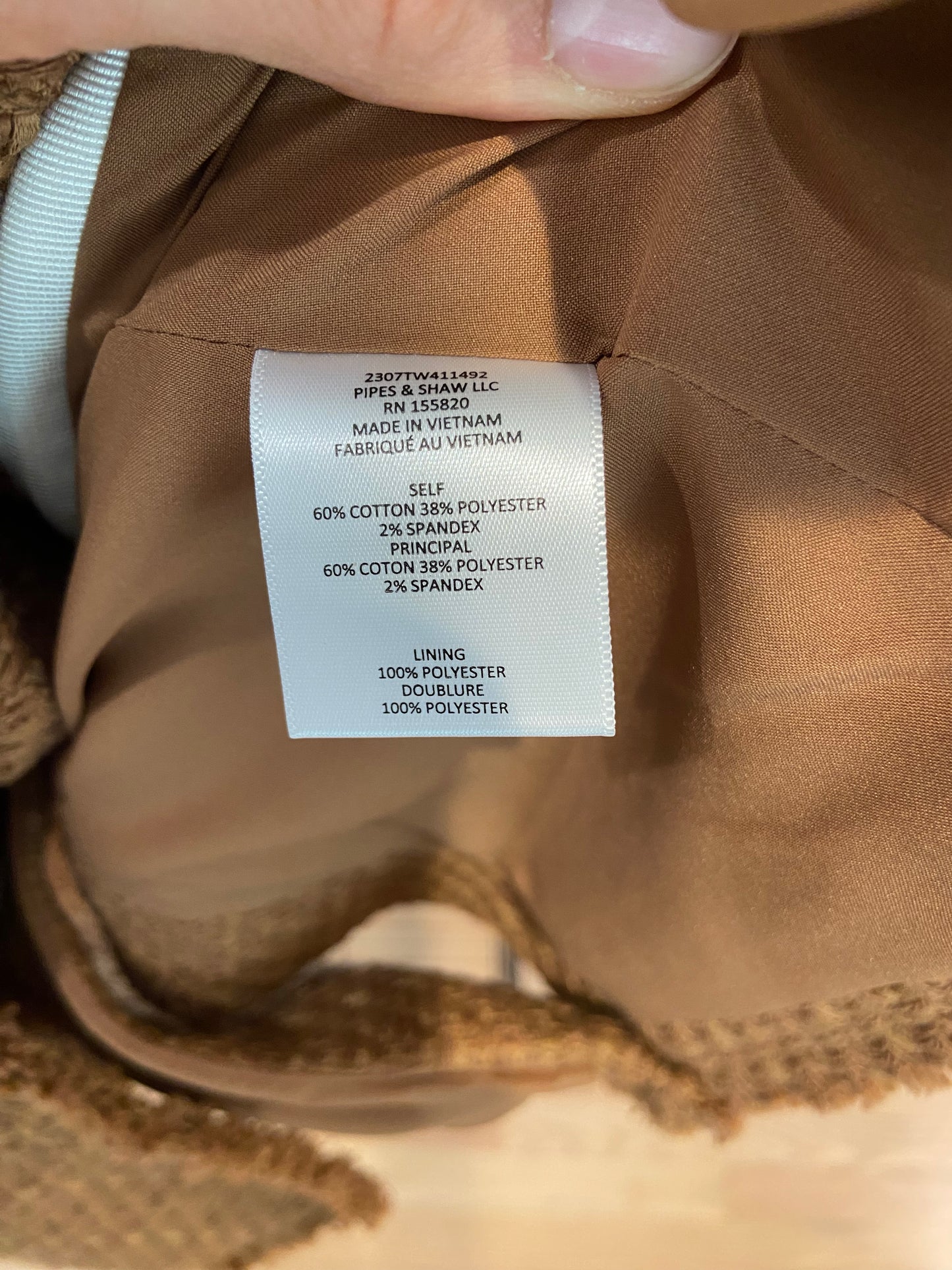 Veronica Beard Miller Dickey Double breasted Brown Tweed Blazer size 12