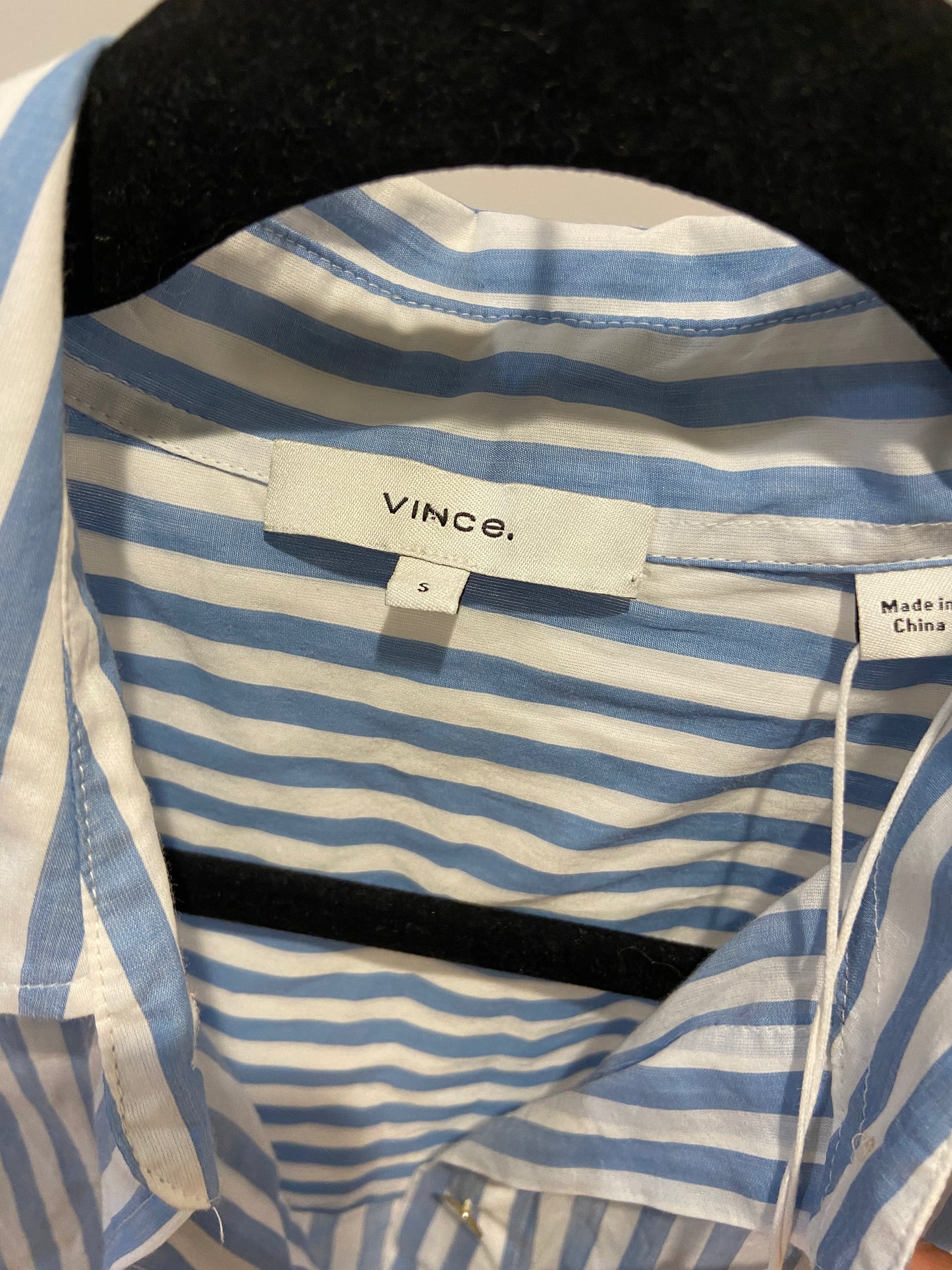 Vince Stripe Oversized Button Down Shirt size S
