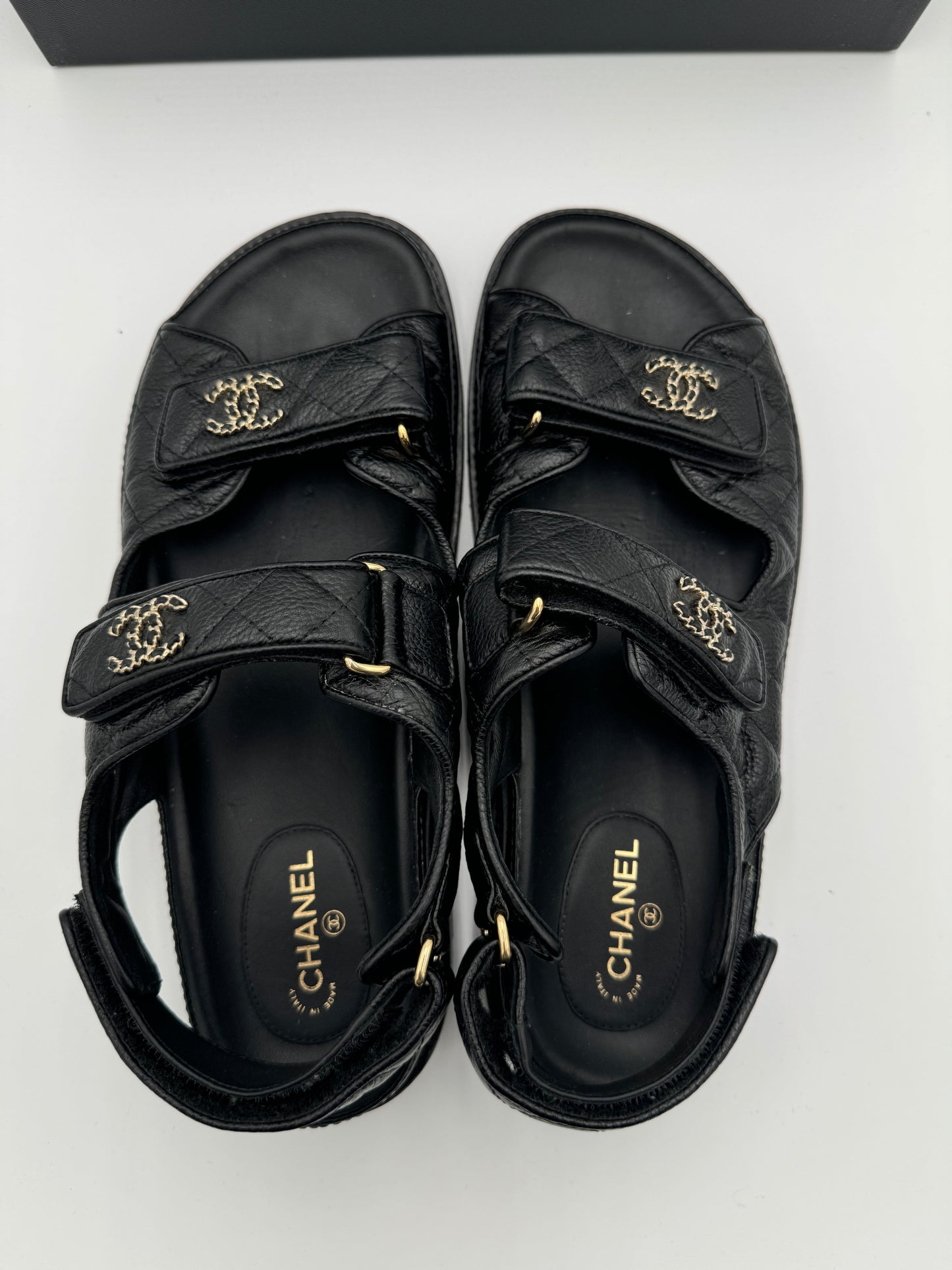 CHANEL Quilted Dad Sandals size 39.5