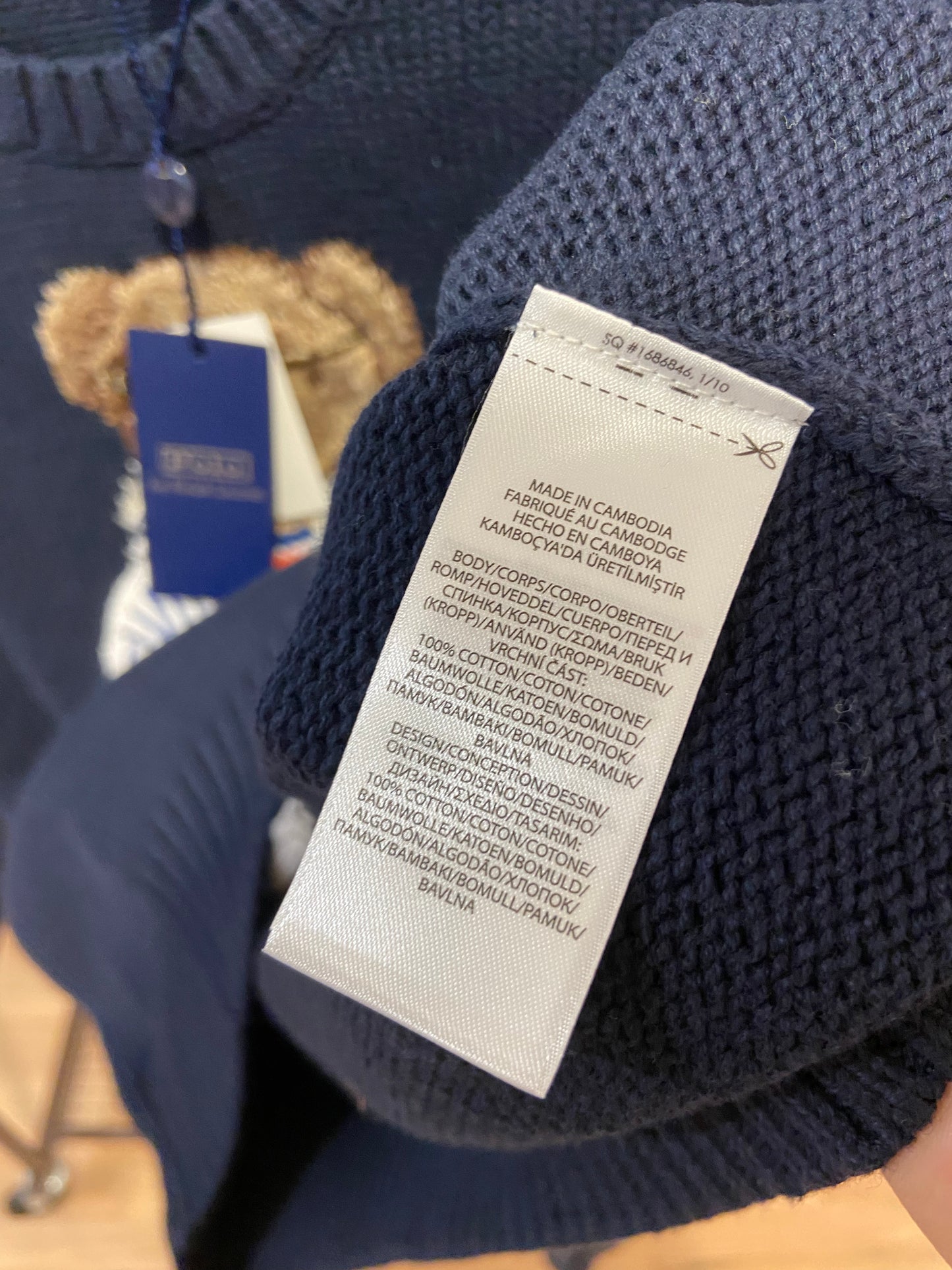 Polo Ralph Lauren Polo Bear Cotton Crewneck Sweater size M