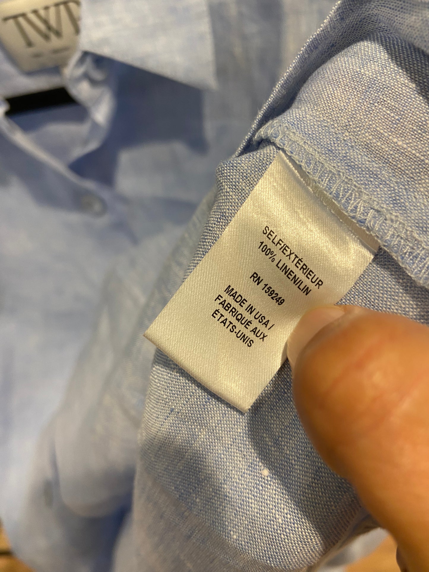 TWP Next Ex Shirt in Delave Linen size XS / S