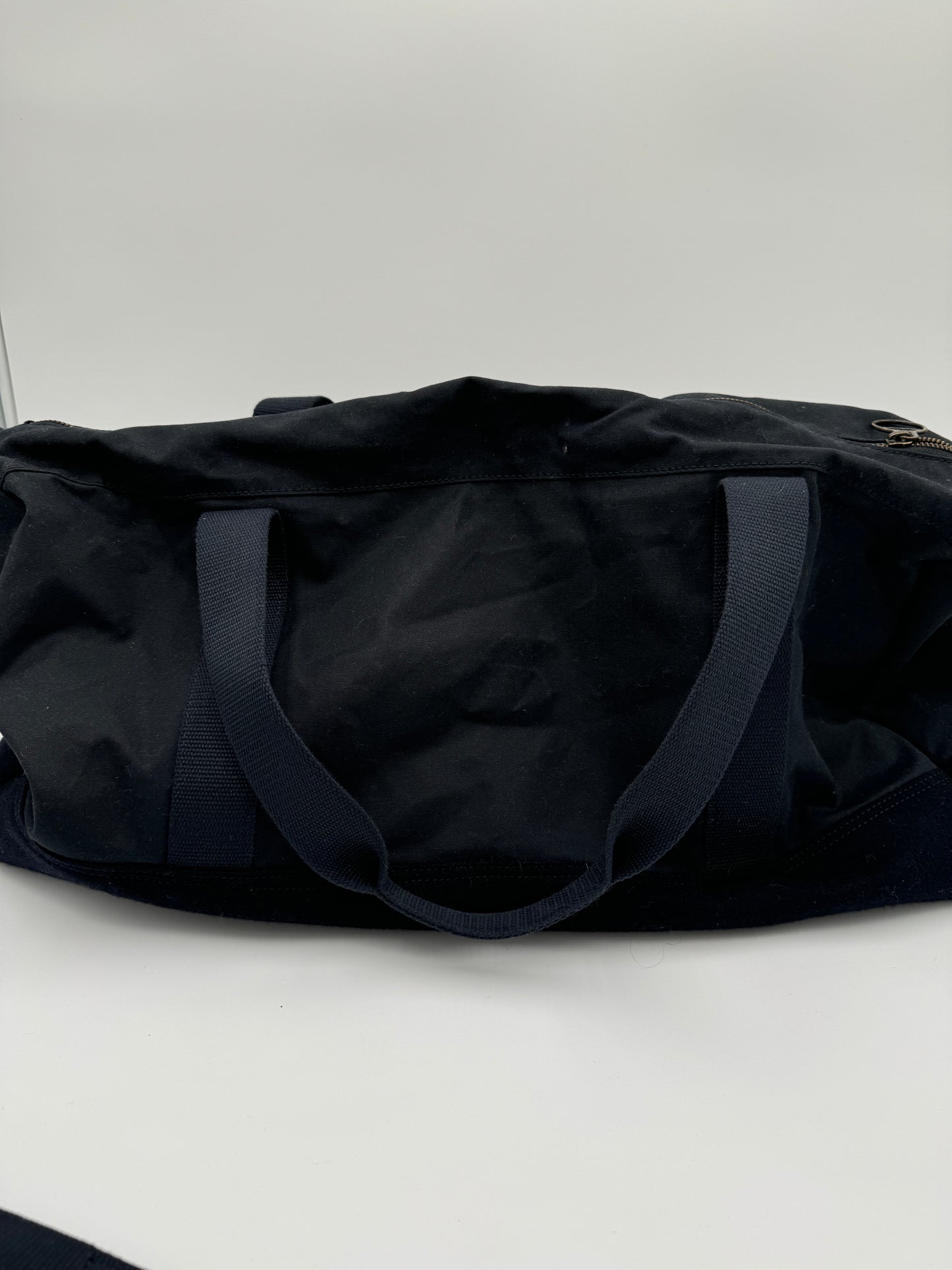 Barbour Waxed Navy Blue Holdall Duffle Bag