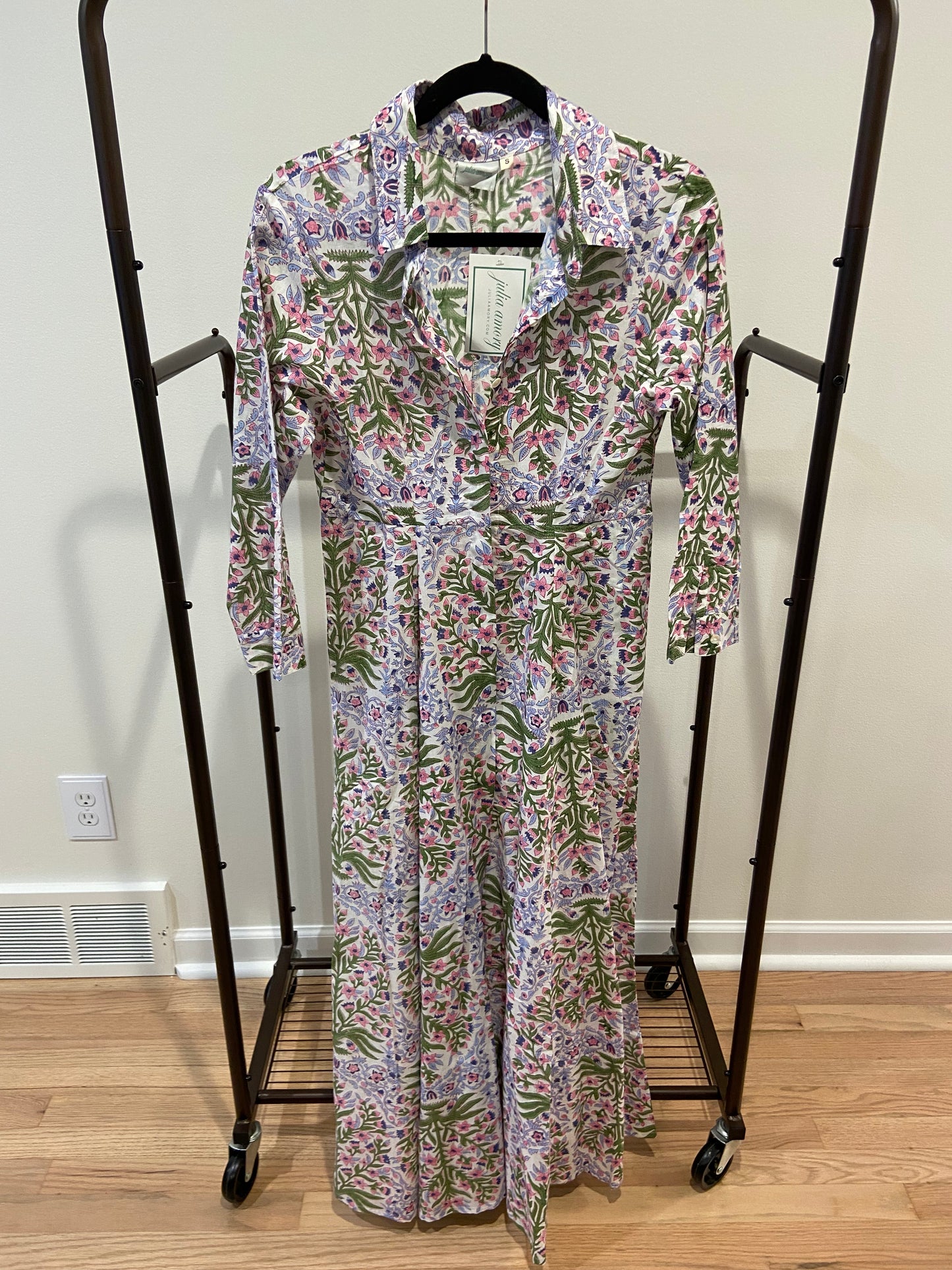 Julia Amory Palm Beach Shirt Dress Dahlia size S